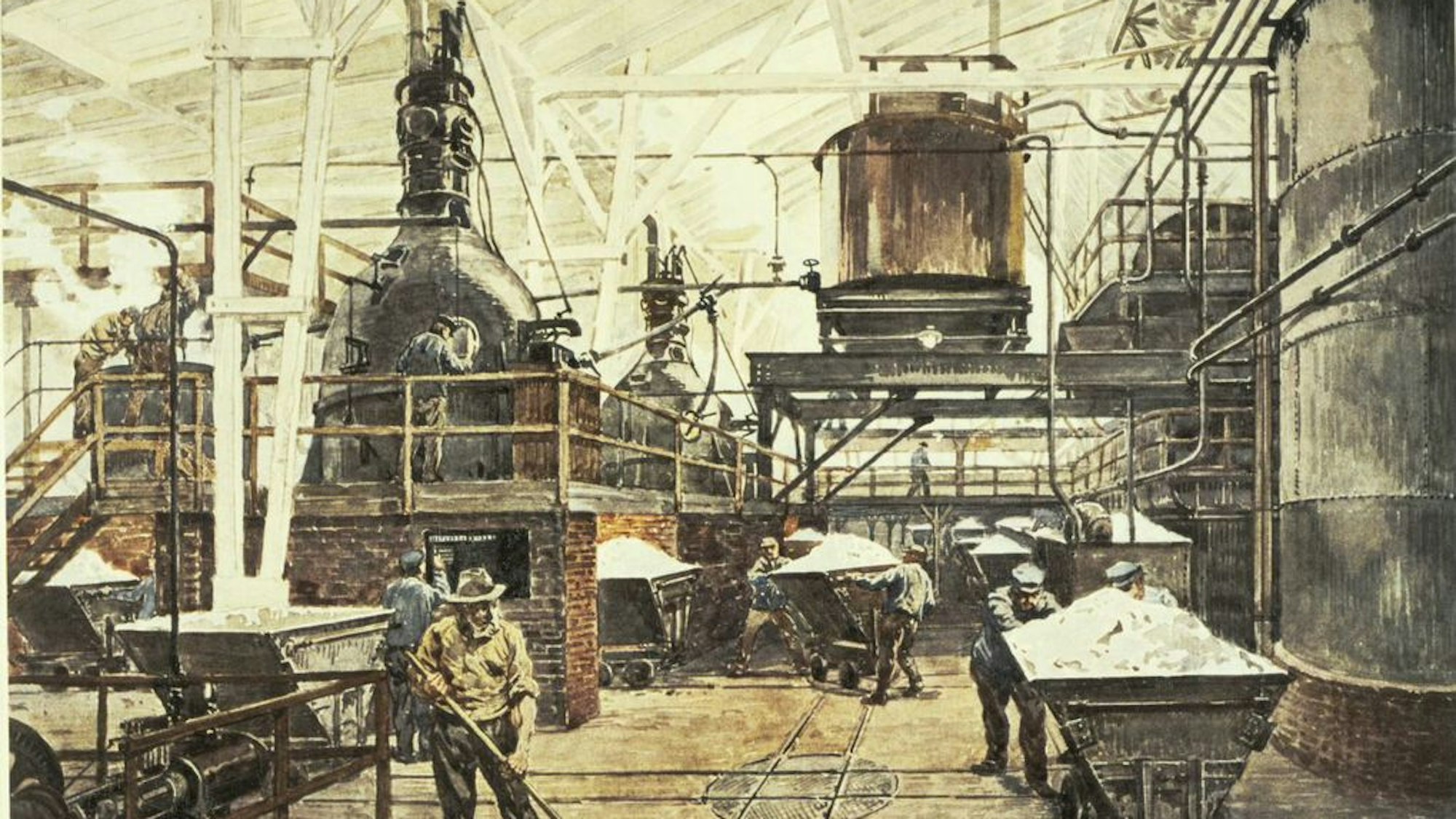 Salpetereindampfung im Leverkusener Werk: Die Geschichte der IG Farben ist derzeit für Chempark-Mitarbeiterinnen und -Mitarbeiter ausgestellt.