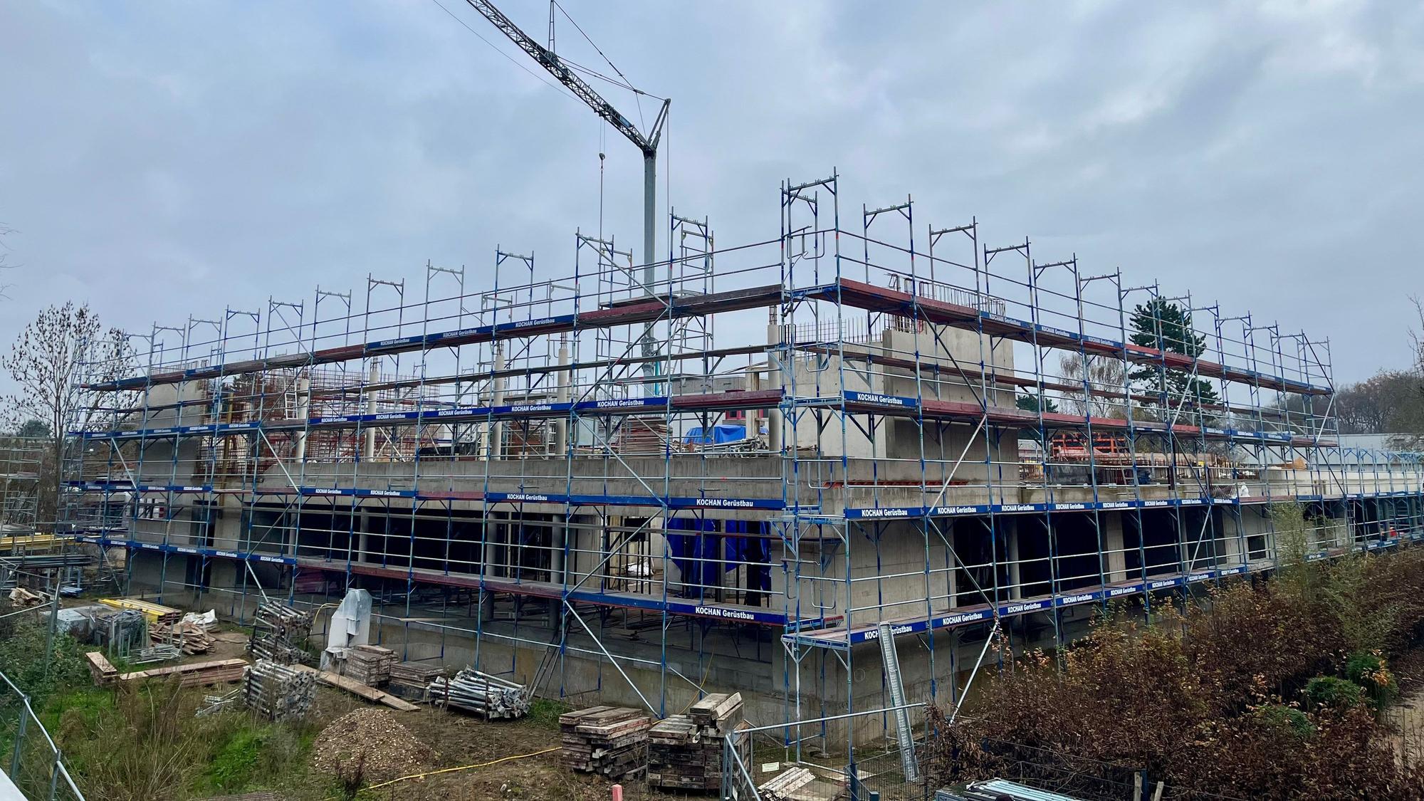Die Baustelle am Freiherr-vom-Stein-Gymnasium