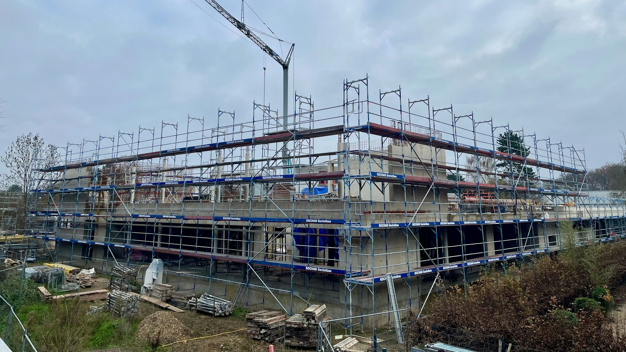 Die Baustelle am Freiherr-vom-Stein-Gymnasium