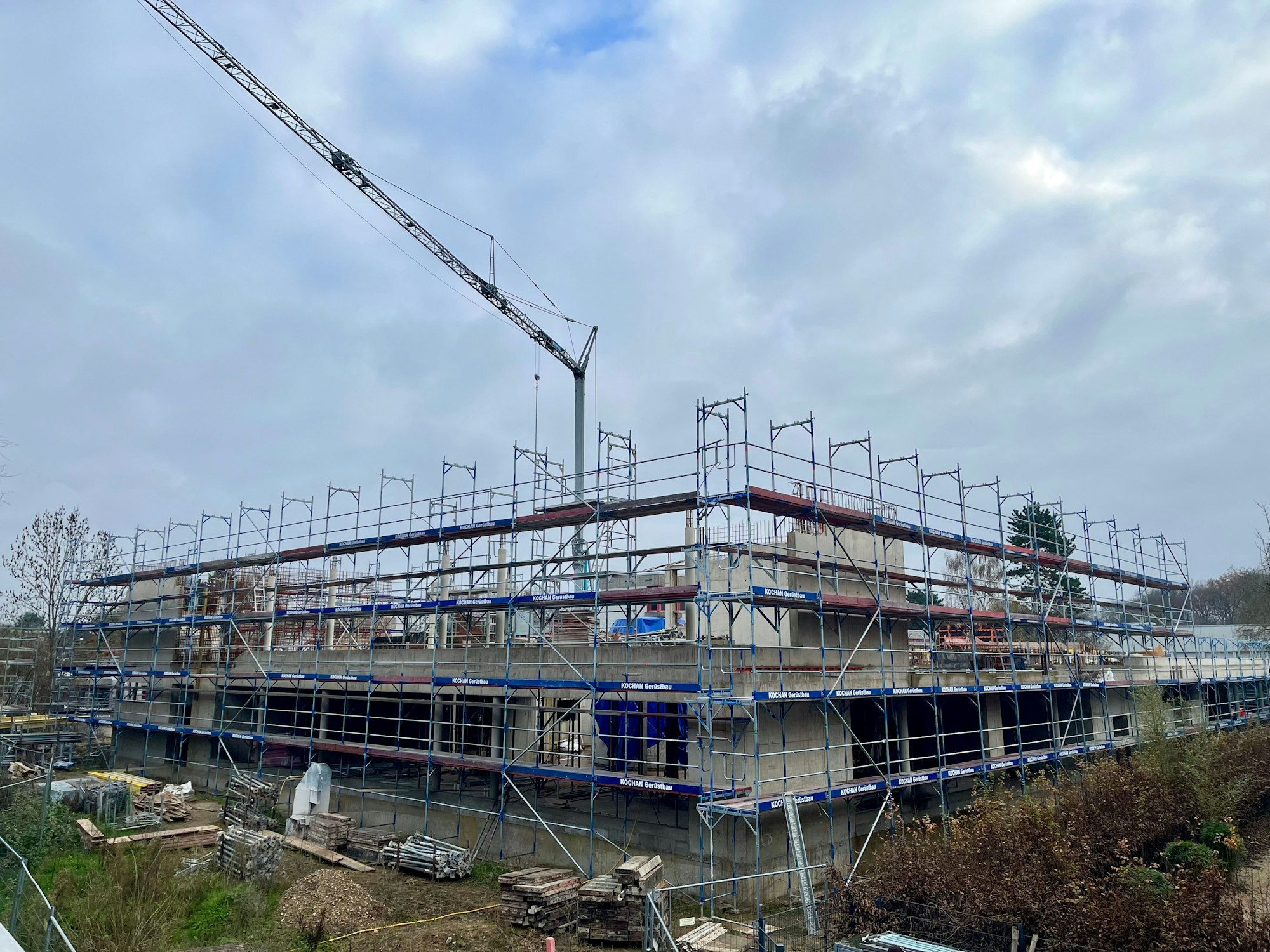 Die Baustelle am Freiherr-vom-Stein-Gymnasium liegt weit hinter dem Zeitplan