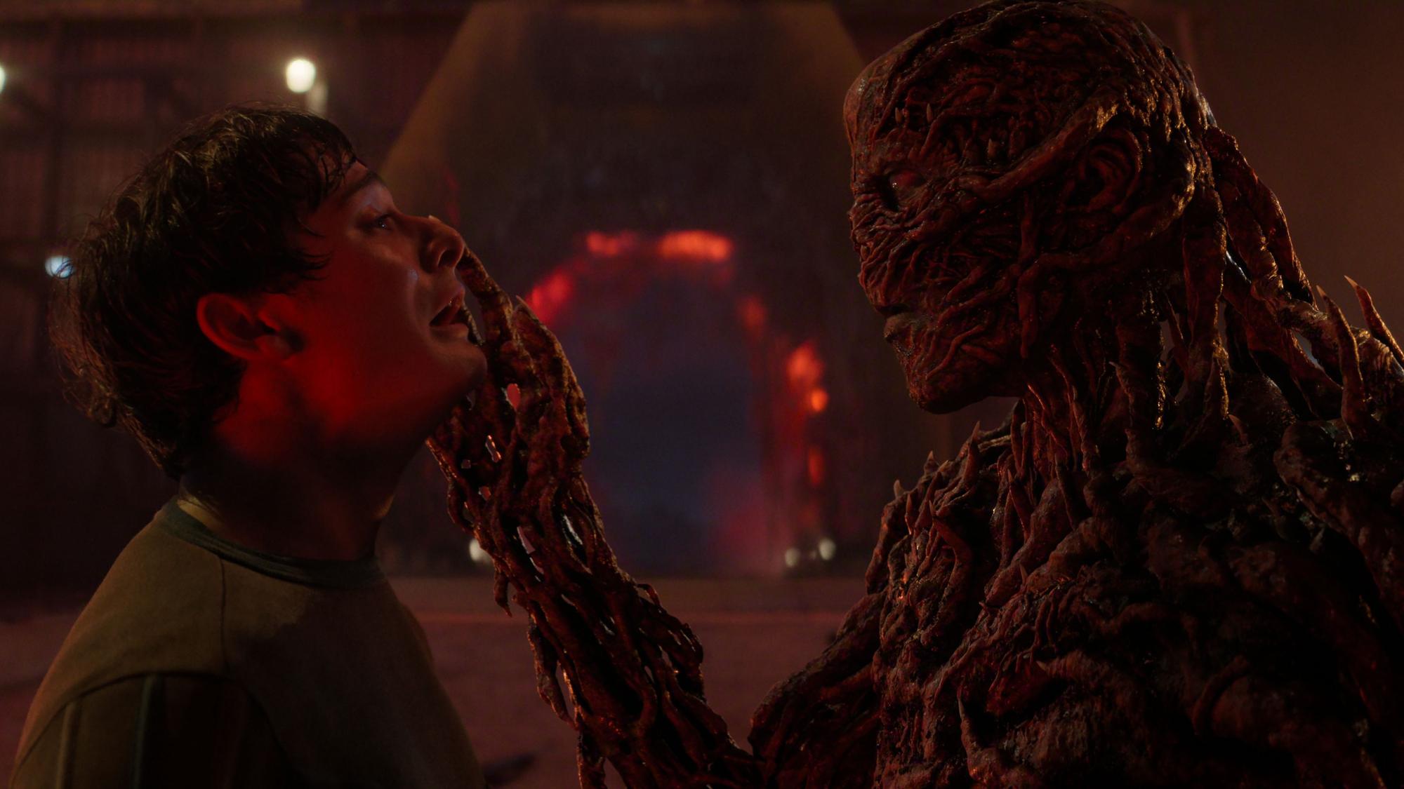 STRANGER THINGS: SEASON 5. (L to R) Noah Schnapp as Will Byers and Jamie Campbell Bower as Vecna in Stranger Things: Season 5. Cr. COURTESY OF NETFLIX © 2025