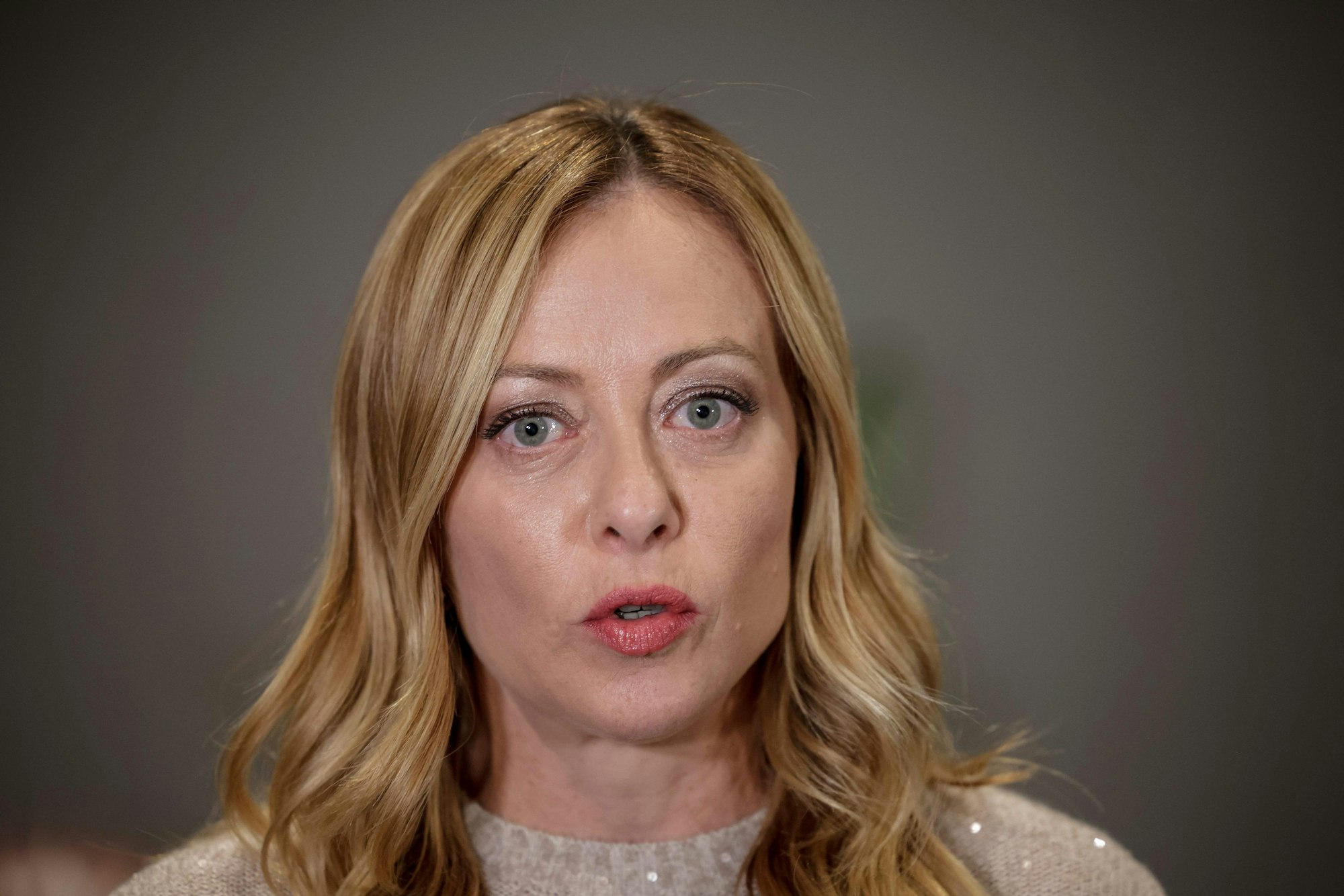Das Bild zeigt Italiens Ministerpräsidentin Giorgia Meloni. Foto: Gianluigi Guercia / AFP