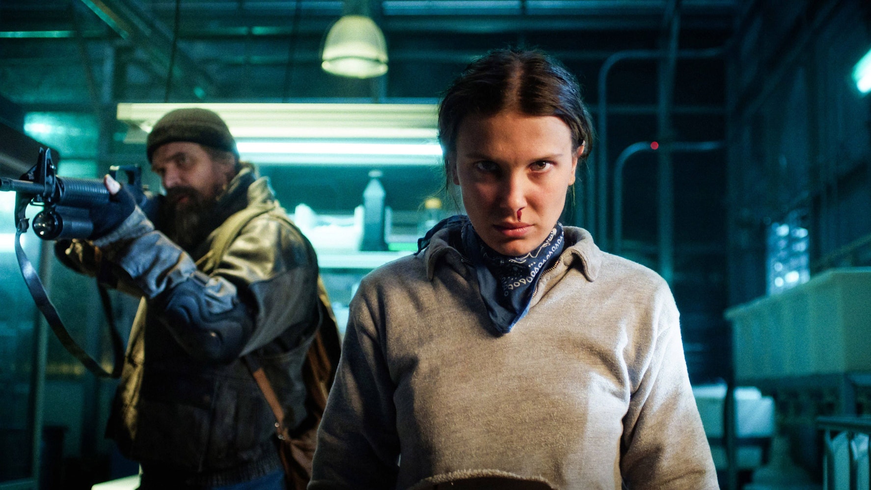 Millie Bobby Brown and David Harbour USA. Millie Bobby Brown and David Harbour in CNetflix series - Stranger Things -season 5 2025. LMK106-J113877-041125 Supplied by LMKMEDIA. Editorial Only. Landmark Media is not the copyright owner of these Film or TV stills but provides a service only for recognised Media outlets. PUBLICATIONxNOTxINxUKxUSAxCAN