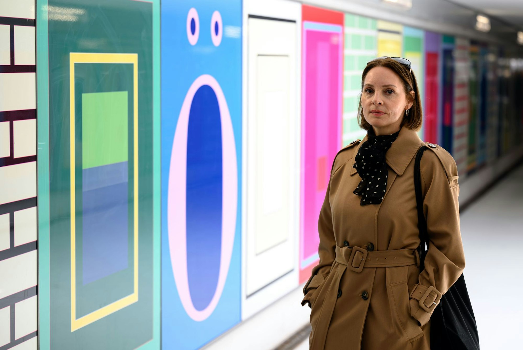 Der Kunst- und Skulpturenpfad «Purple Path» verbindet Chemnitz mit dem Umland. Mit dabei ist die Künstlerin Tanja Rochelmeyer mit ihrer Arbeit «Glance» im Kunstbahnhof Flöha (Archivbild)