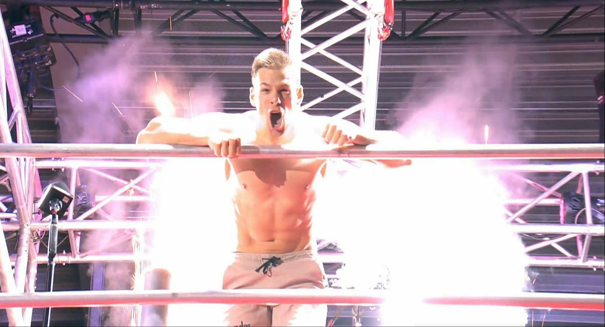 Zu früh gefreut: Sandro Scheiblers Bestzeit hatte lange Bestand - bis Moritz Hans sie verbesserte. (Bild: RTL)