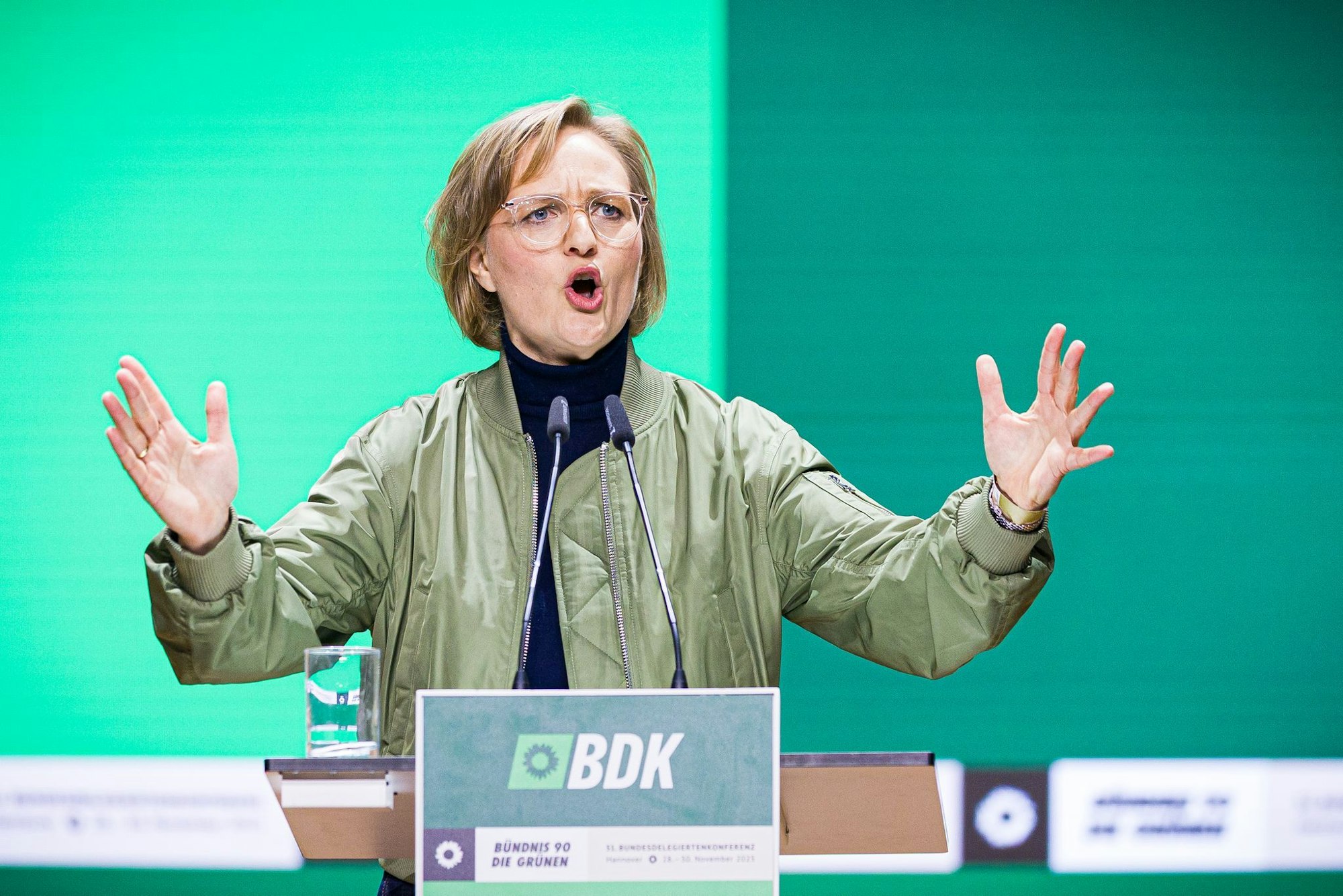 Grünen-Chefin Franziska Brantner wählte in Hannover ungewöhnlich deutliche Worte.