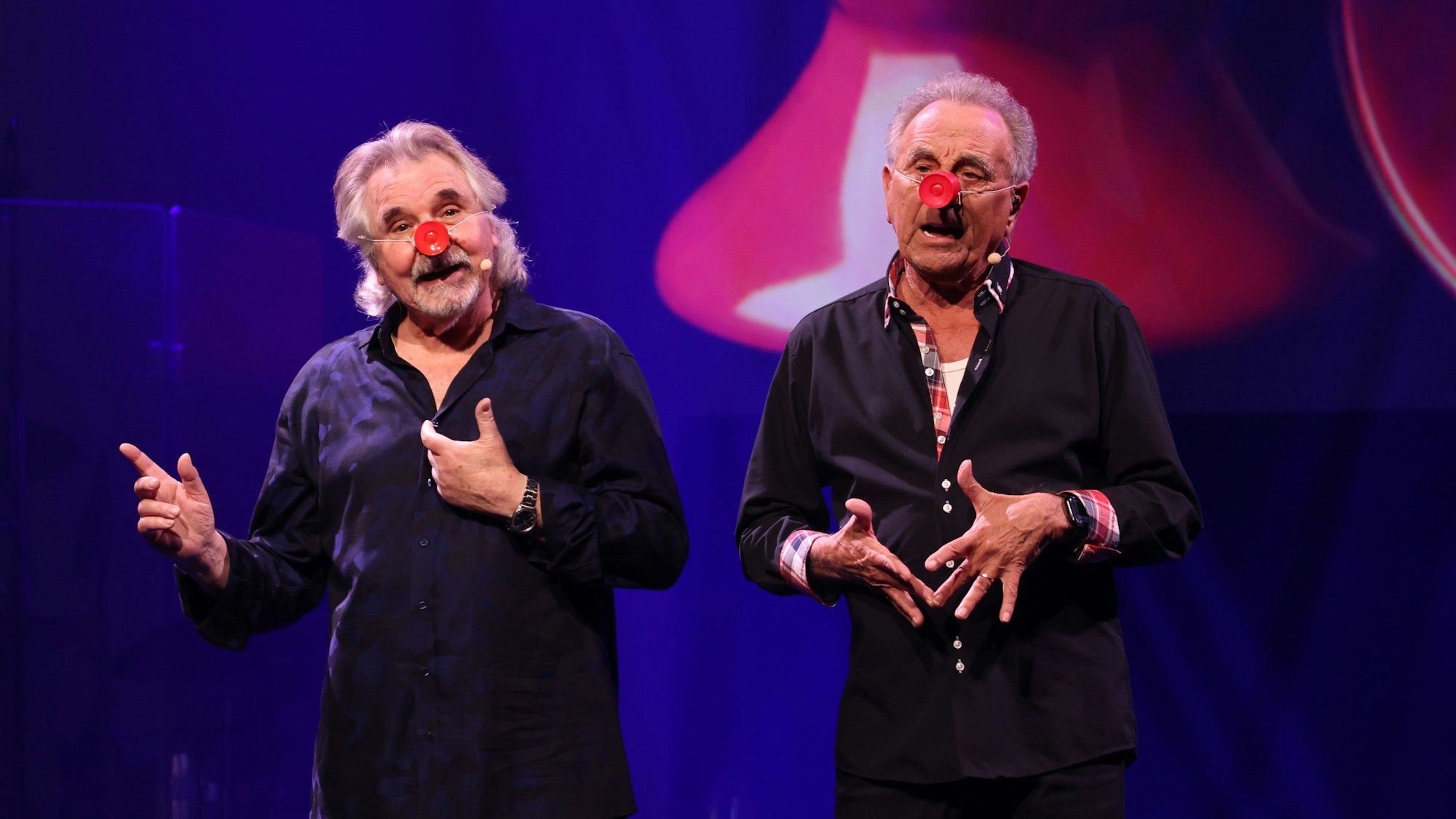 Als die zwei „Profis vun d´r Eierquell“ sangen Tommy Engel (l.) und Erry Stoklosa von ihren neusten Handwerker-Katastrophen.