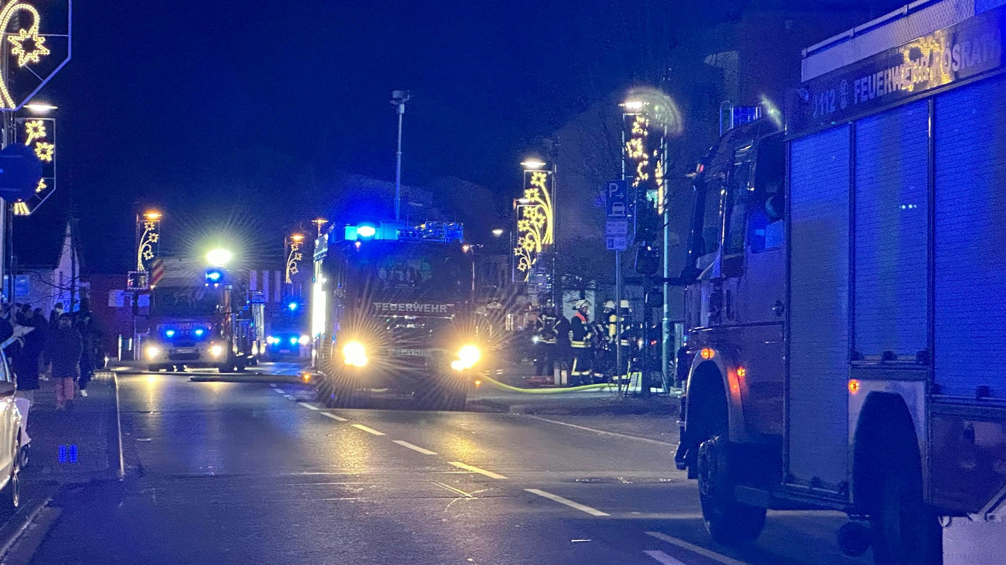 Einsatzstelle an der Hauptstraße.