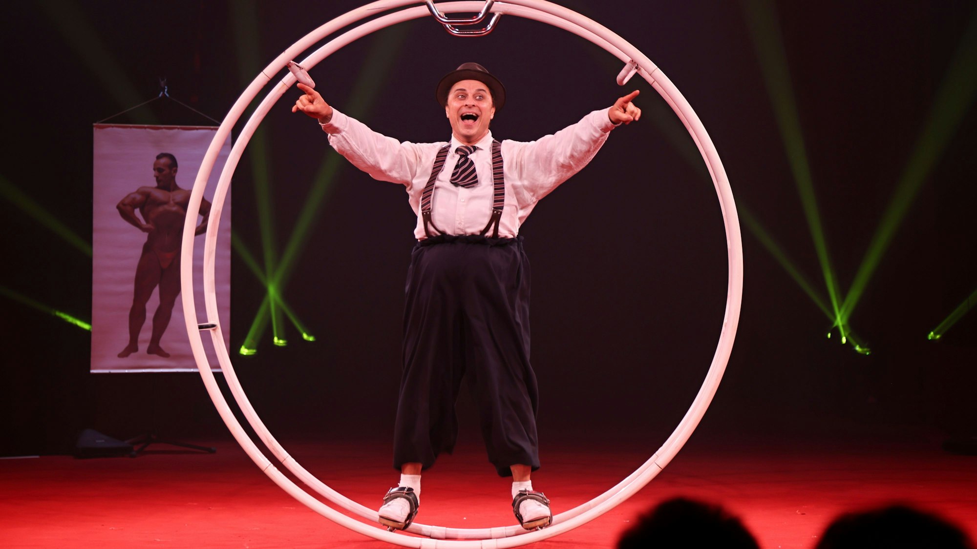 „The Fat Man“ Konstantin Muraviev in seinem Rhönrad.