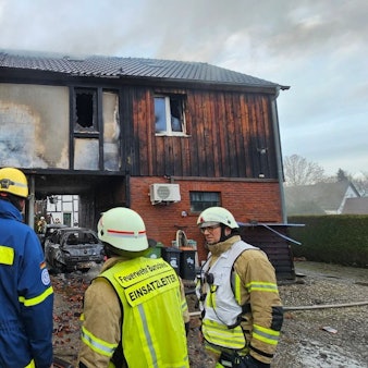Fachwerkhaus in Burscheid bei einem Brand vollständig zerstört.