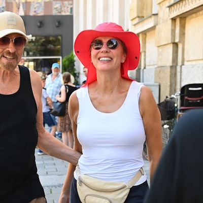 Thomas Gottschalk mit seiner Ehefrau Karina in der Münchener Innenstadt Anfang Juli 2025.