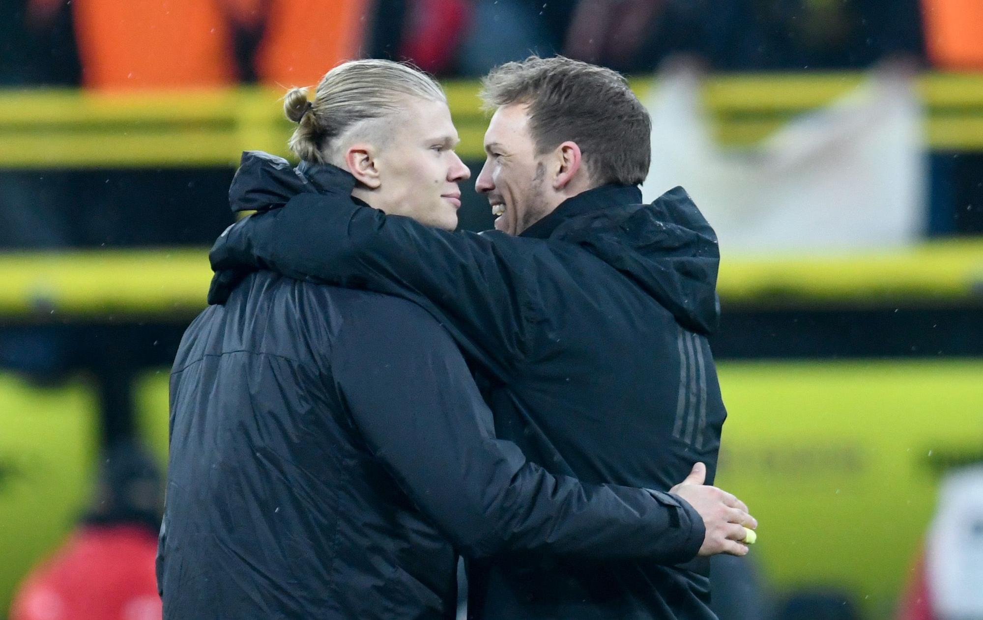 Könnten bei der WM aufeinandertreffen: DFB-Coach Julian Nagelsmann (r.) und Norwegens Superstar Erling Haaland.