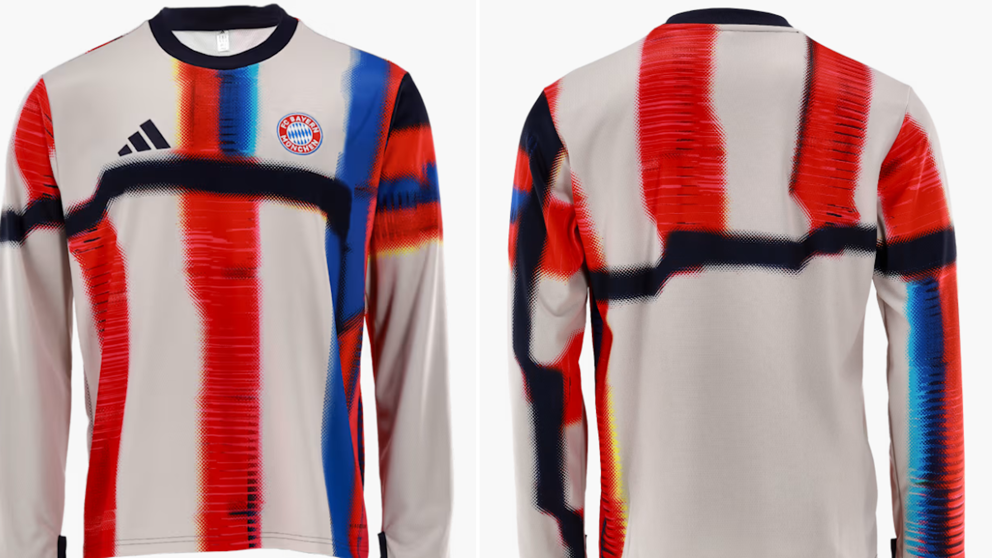 Der neue Aufwärm-Pullover des FC Bayern München.