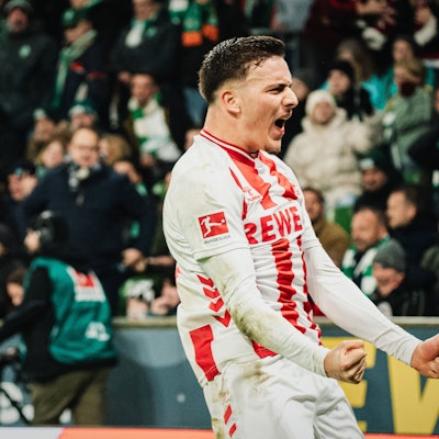 1. Bundesliga: SV Werder Bremen vs. 1. FC Köln, 29.11.2025 TOR,JUBEL durch Said El Mala 1. FC Köln, 13 zum 1:1 Fußball, 1. Bundesliga, 12. Spieltag: SV Werder Bremen vs. 1. FC Köln am 29.11.2025 im Weserstadion, Bremen DFL REGULATIONS PROHIBIT ANY USE OF PHOTOGRAPHS AS IMAGE SEQUENCES AND/OR QUASI-VIDEO. *** 1 Bundesliga SV Werder Bremen vs 1 FC Köln, 29 11 2025 GOAL,CHEER by Said El Mala 1 FC Köln, 13 to 1 1 Football, 1 Bundesliga, Matchday 12 SV Werder Bremen vs 1 FC Köln on 29 11 2025 at Weserstadion, Bremen DFL REGULATIONS PROHIBIT ANY USE OF PHOTOGRAPHS AS IMAGE SEQUENCES AND OR QUASI VIDEO Copyright: xBEAUTIFULxSPORTS/Tonhäuserx