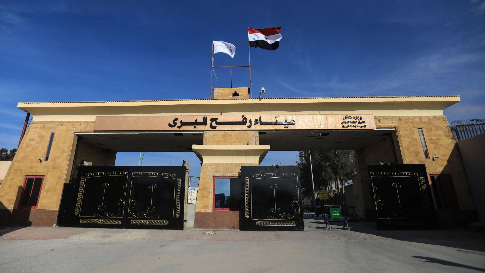 Gesamtansicht des Grenzübergangs Rafah zwischen Ägypten und den Palästinensergebieten.