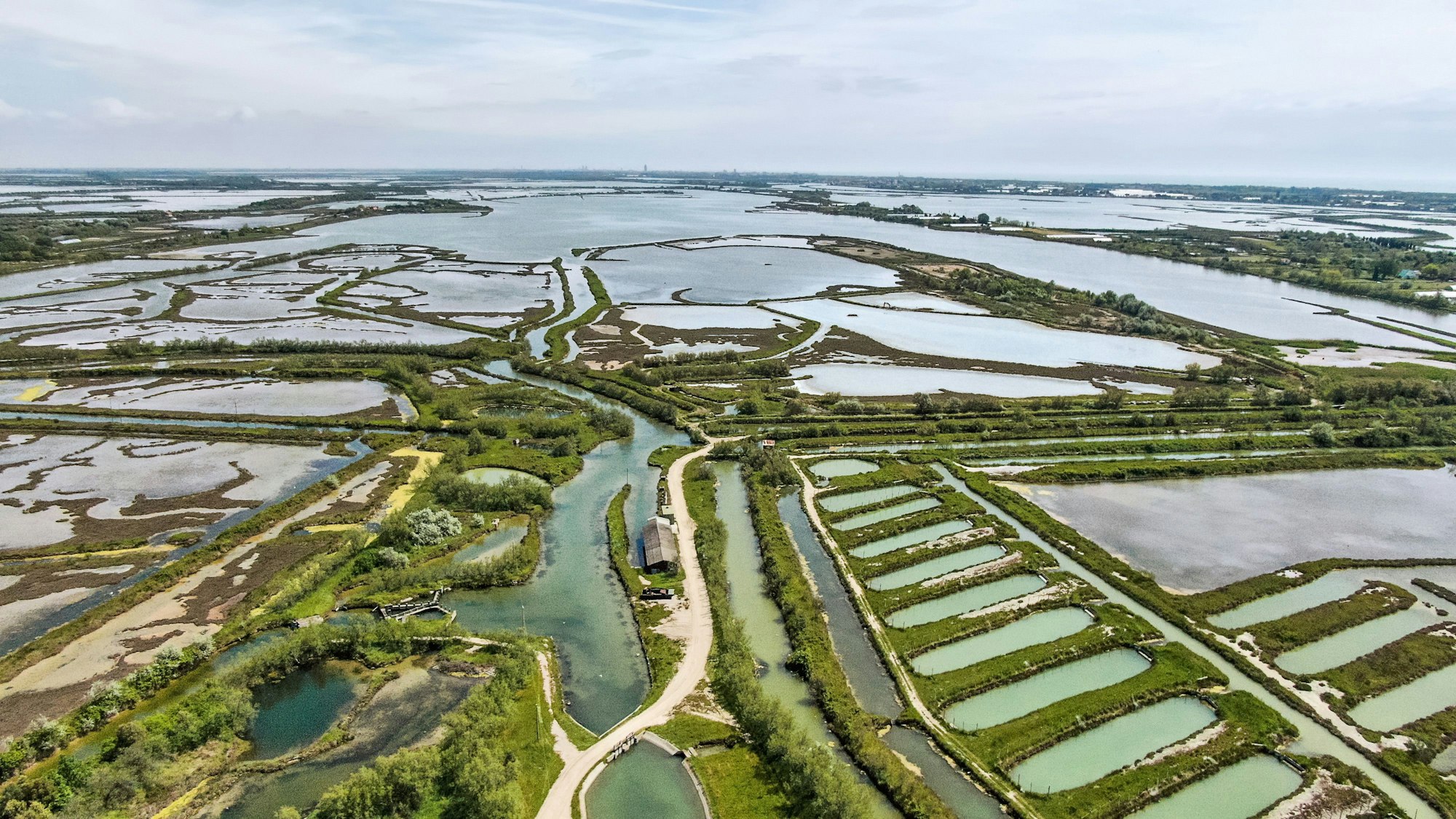 „Valli da Pesca“ in der Lagune von Venedig