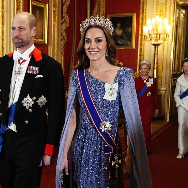 Prinz William und Prinzessin Kate vor dem Staatsbankett für Bundespräsident Frank-Walter Steinmeier und Elke Büdenbender auf Schloss Windsor.