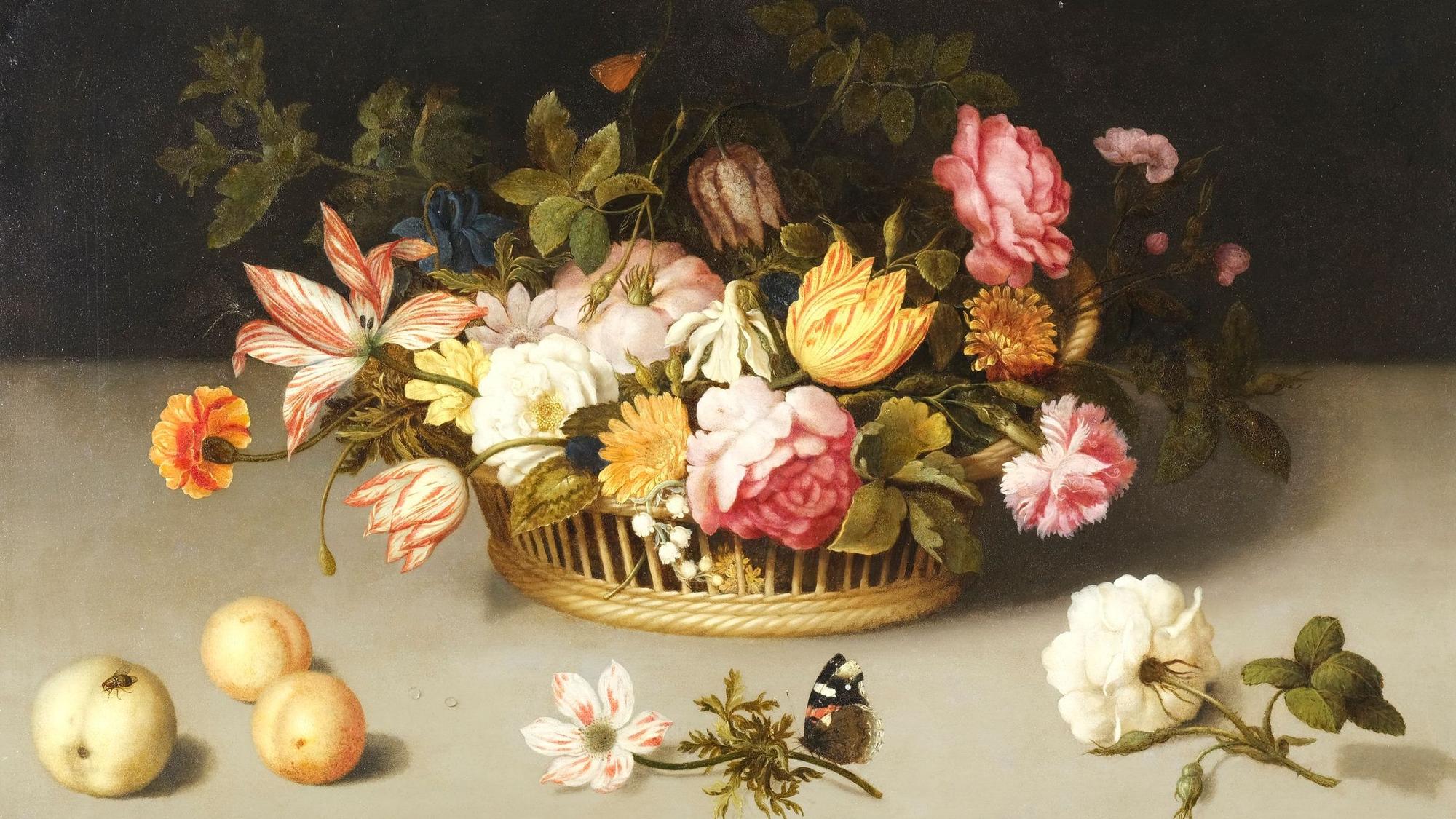 Ein Kunstwerk in der Ausstellung „B{L}OOMING „Barocke Blütenpracht“ im Wallraf Wallraf-Richartz-Museum & Fondation Corboud.