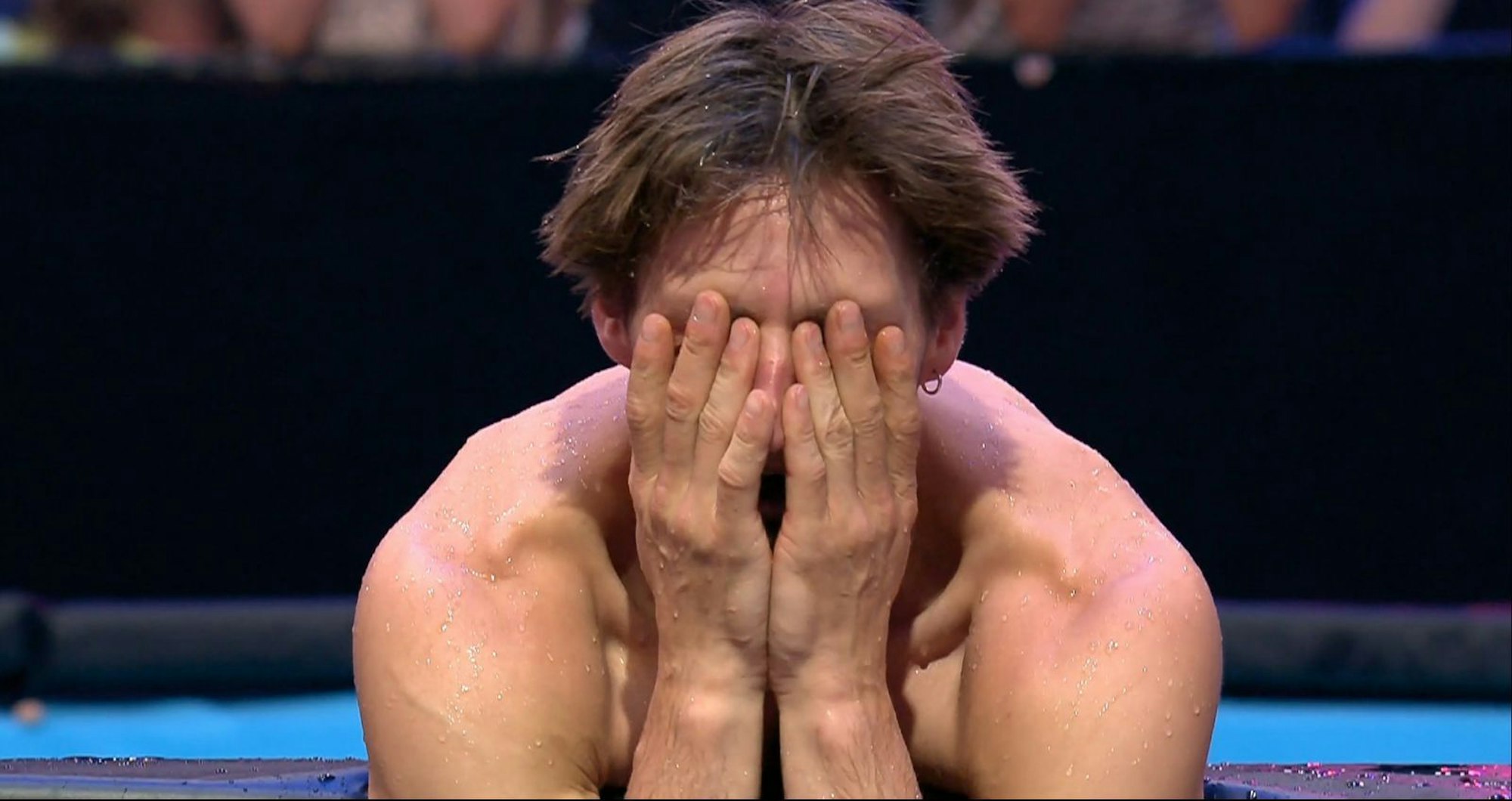 Wie bitter! Moritz Hans war einer der Top-Favoriten, dessen Traum vom „Ninja Warrior Germany“-Sieg im ersten Finaldurchgang platzte. Der NWG-Legende und vielen anderen Athleten wurde ein neues Hindernis zum Verhängnis. (Bild: RTL)