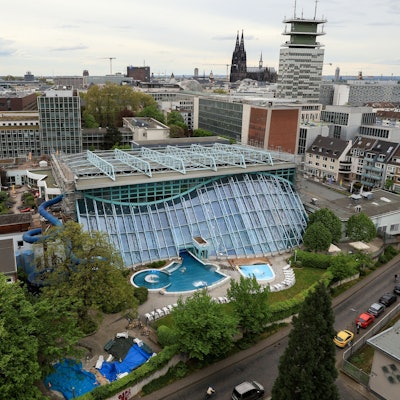 Außenansicht des Agrippabades. Es muss saniert werden.