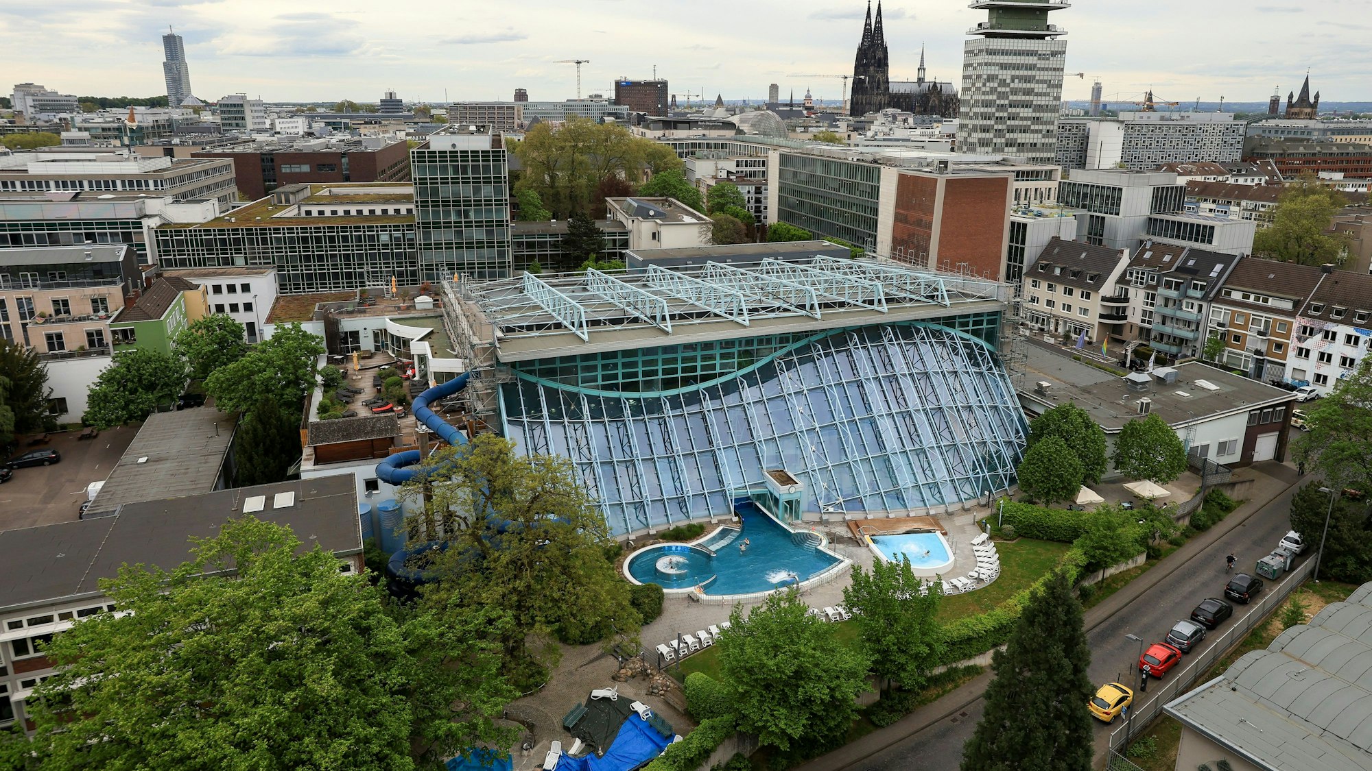 Außenansicht des Agrippabades. Es muss saniert werden.