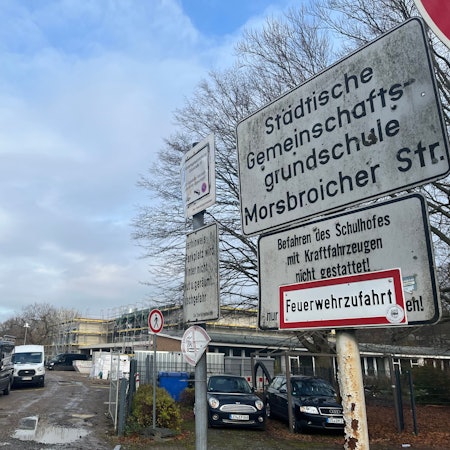 Baustelle der GGS Morsbroicher Straße