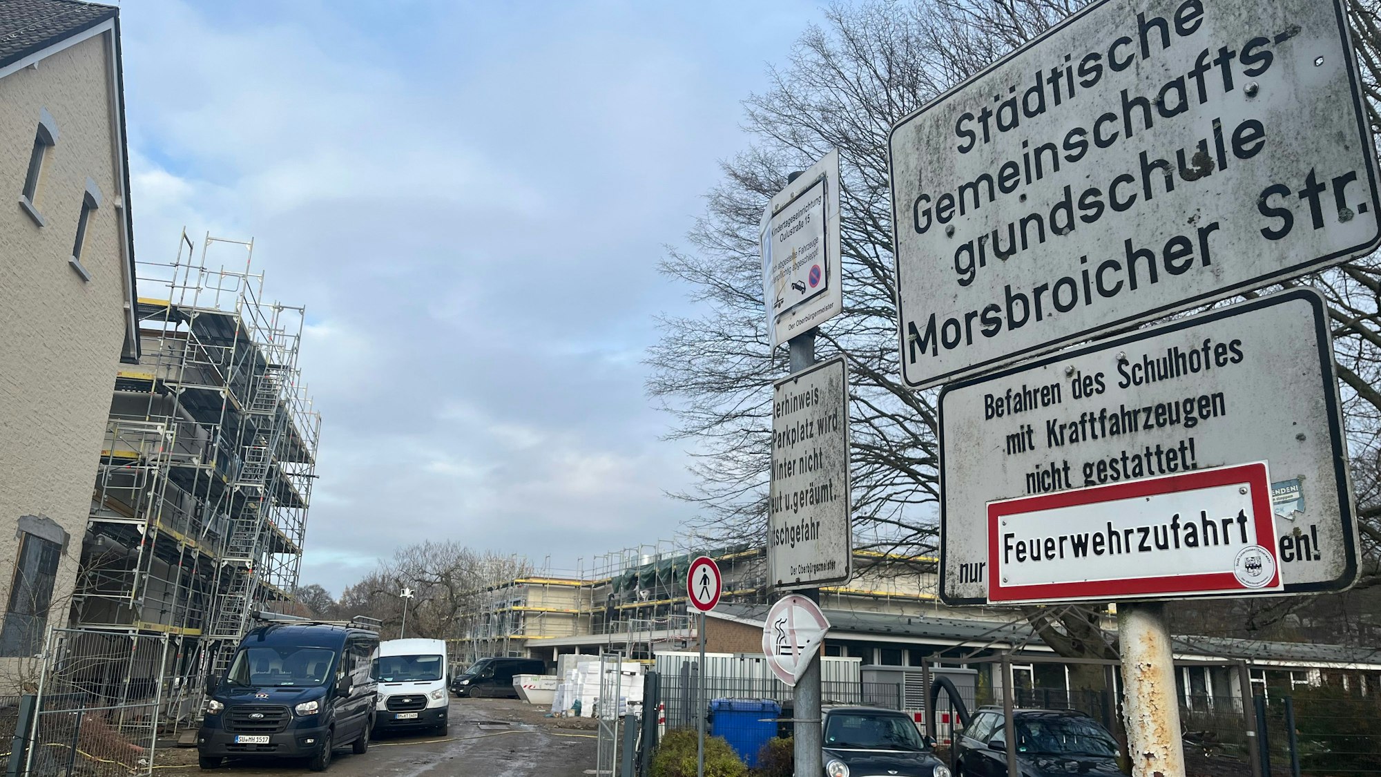 Baustelle der GGS Morsbroicher Straße