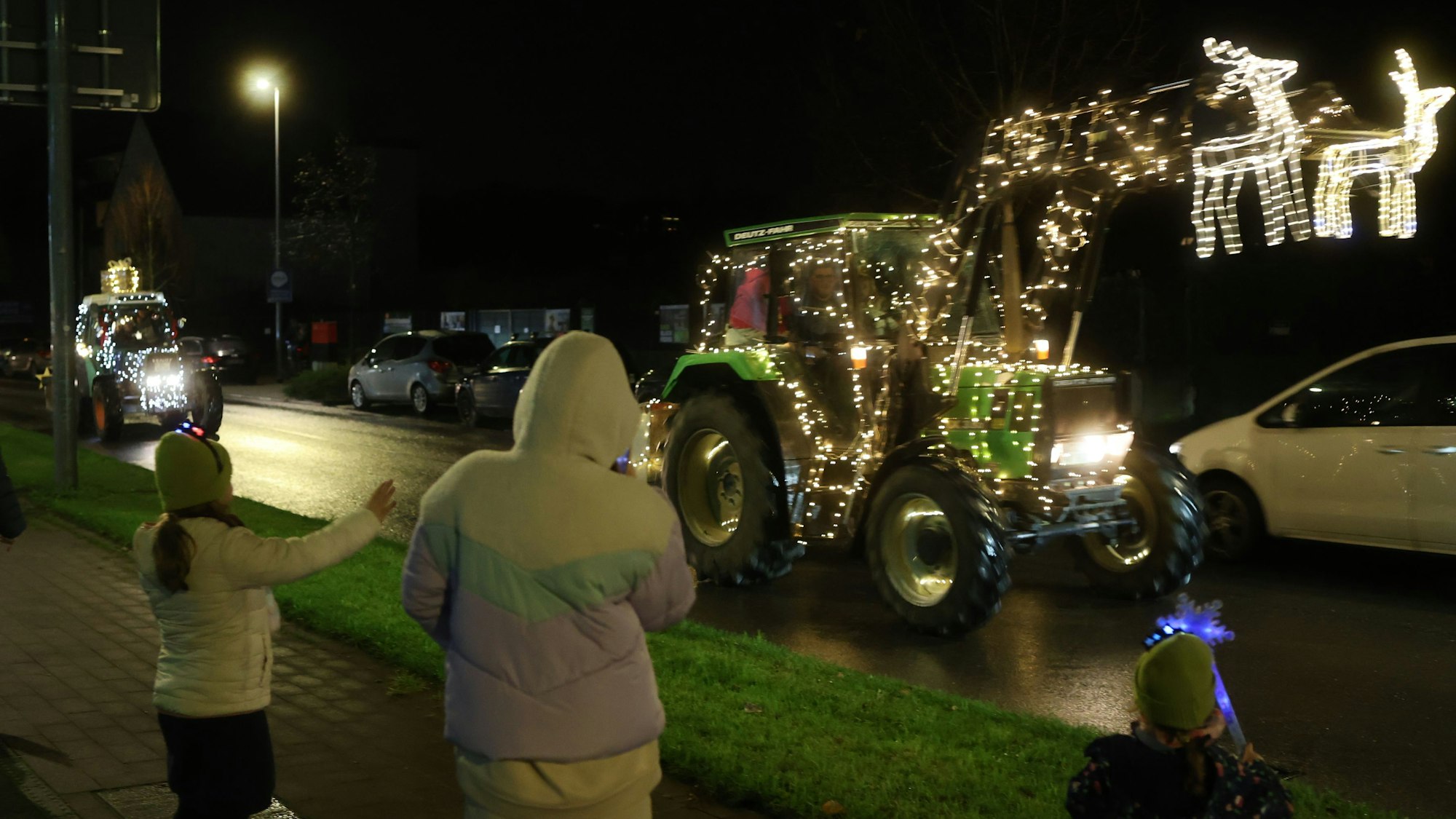 Lichterzug der Traktoren