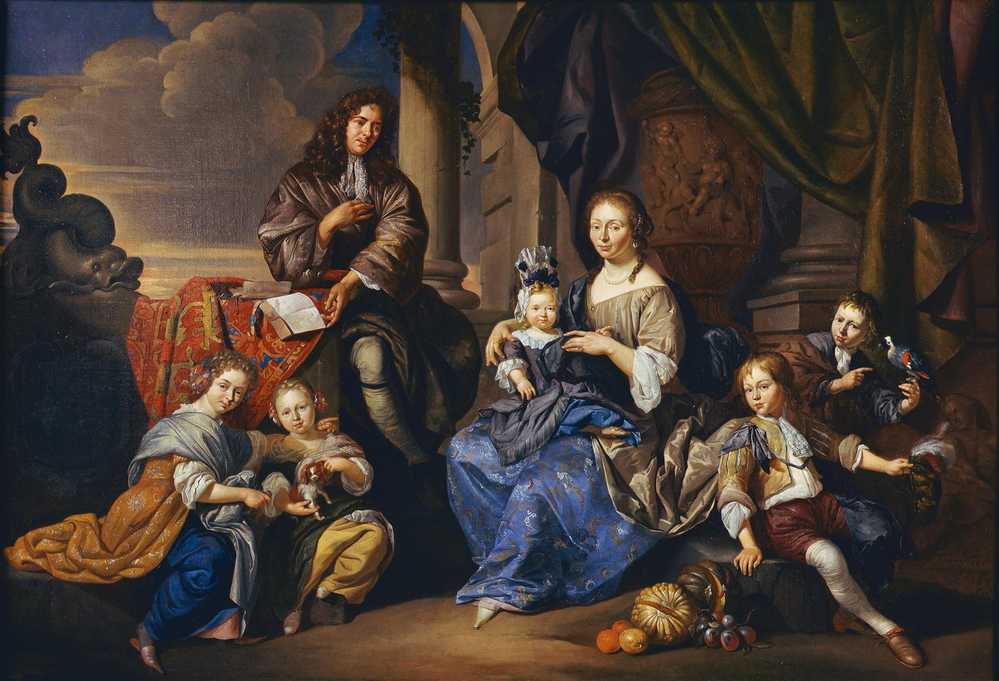 Köln, Wallraf-Richartz-Museum & Fondation Corboud, Gemäldesammlung, Inv.-Nr. Dep. 0841, Familie Dirck Torrenvliet, Toorenvliet, Jacob, 1687 & 1694, Öl Leinwand, 90,5 x 132 cm