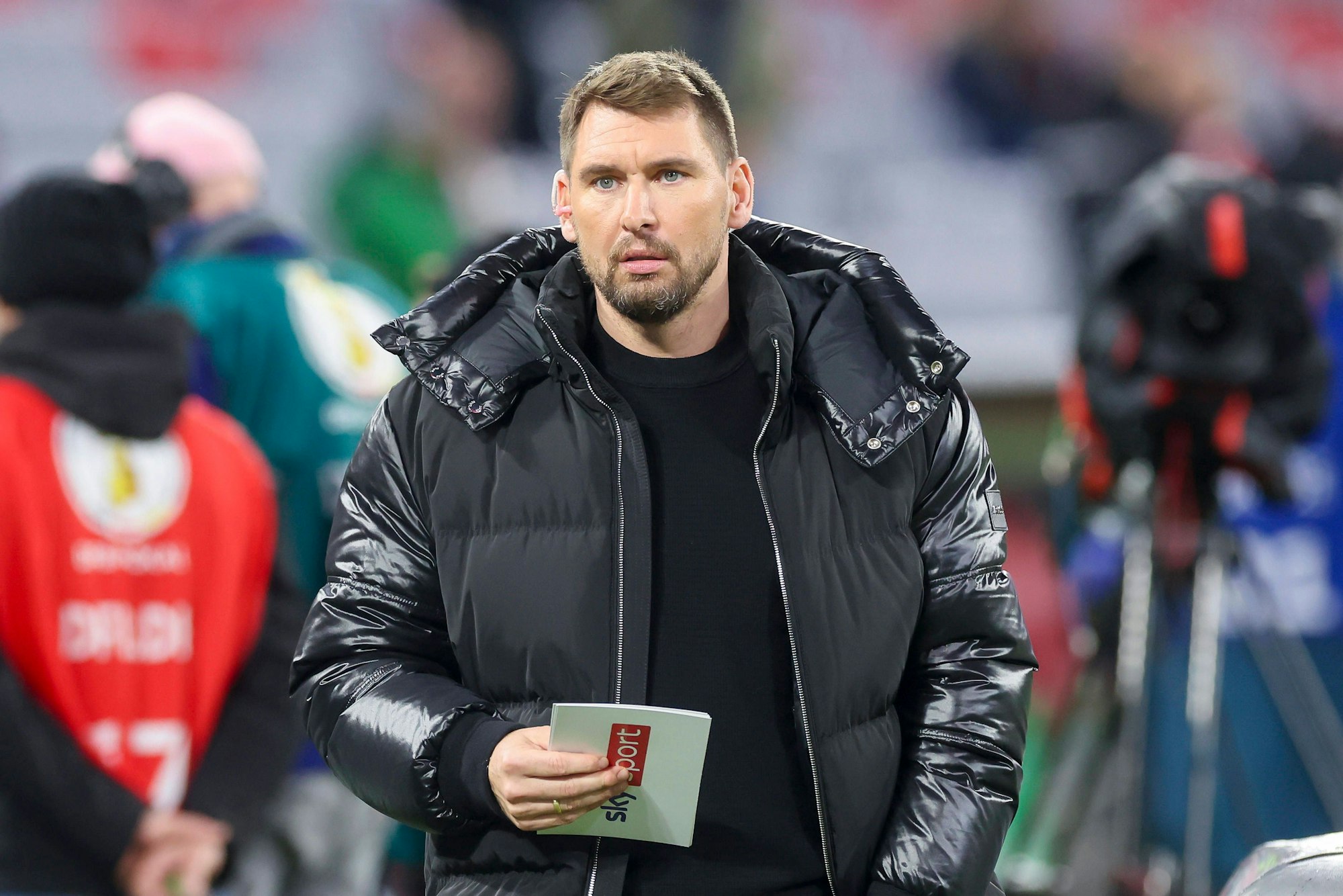 Patrick Helmes bei einem Einsatz als TV-Experte für Sky.