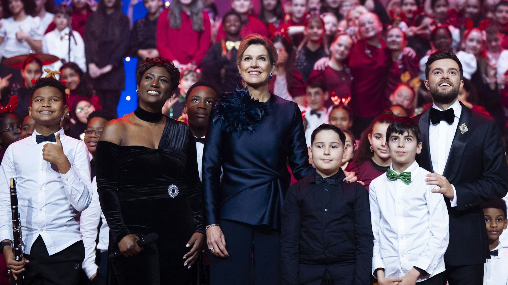 Königin Máxima während der Aufzeichnung der „Kerst Muziekgala 2025“.