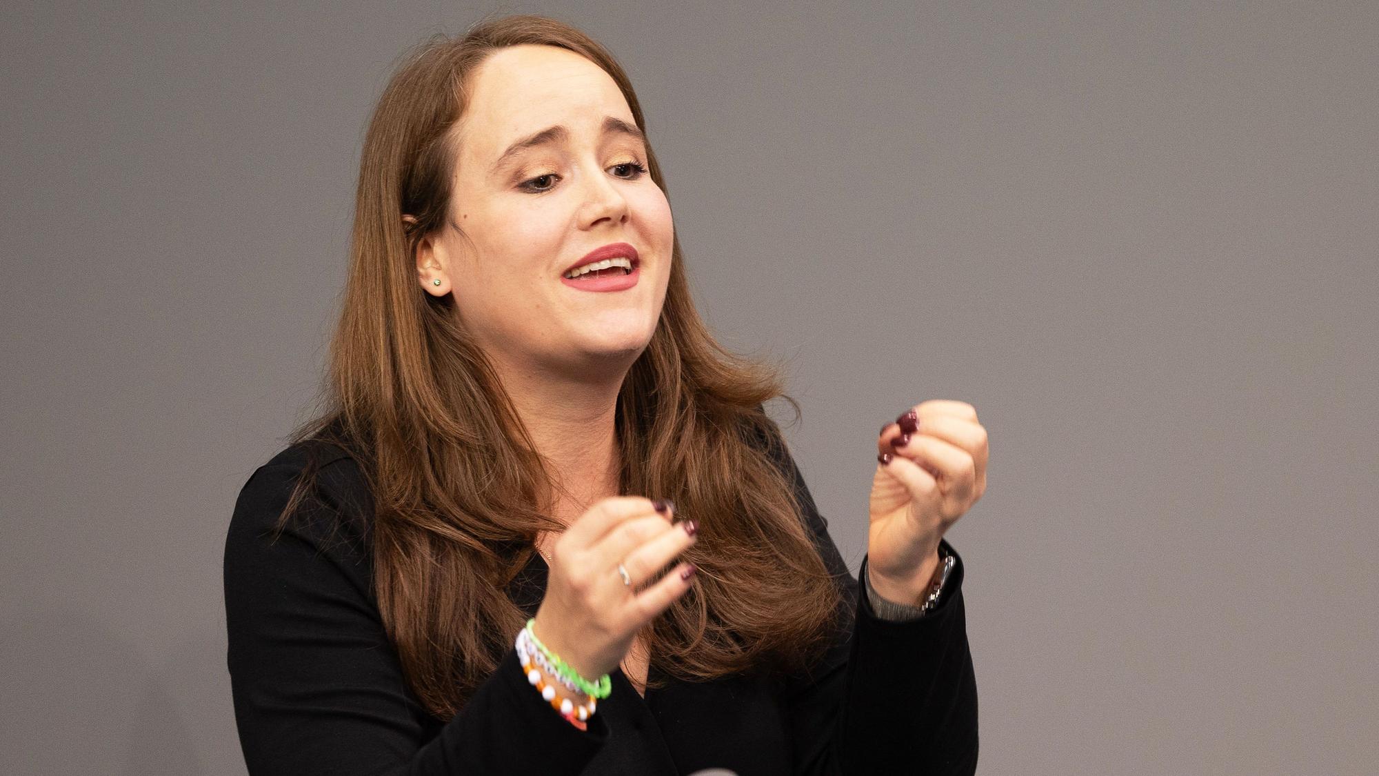 Grünen-Politikerin Ricarda Lang im Bundestag.