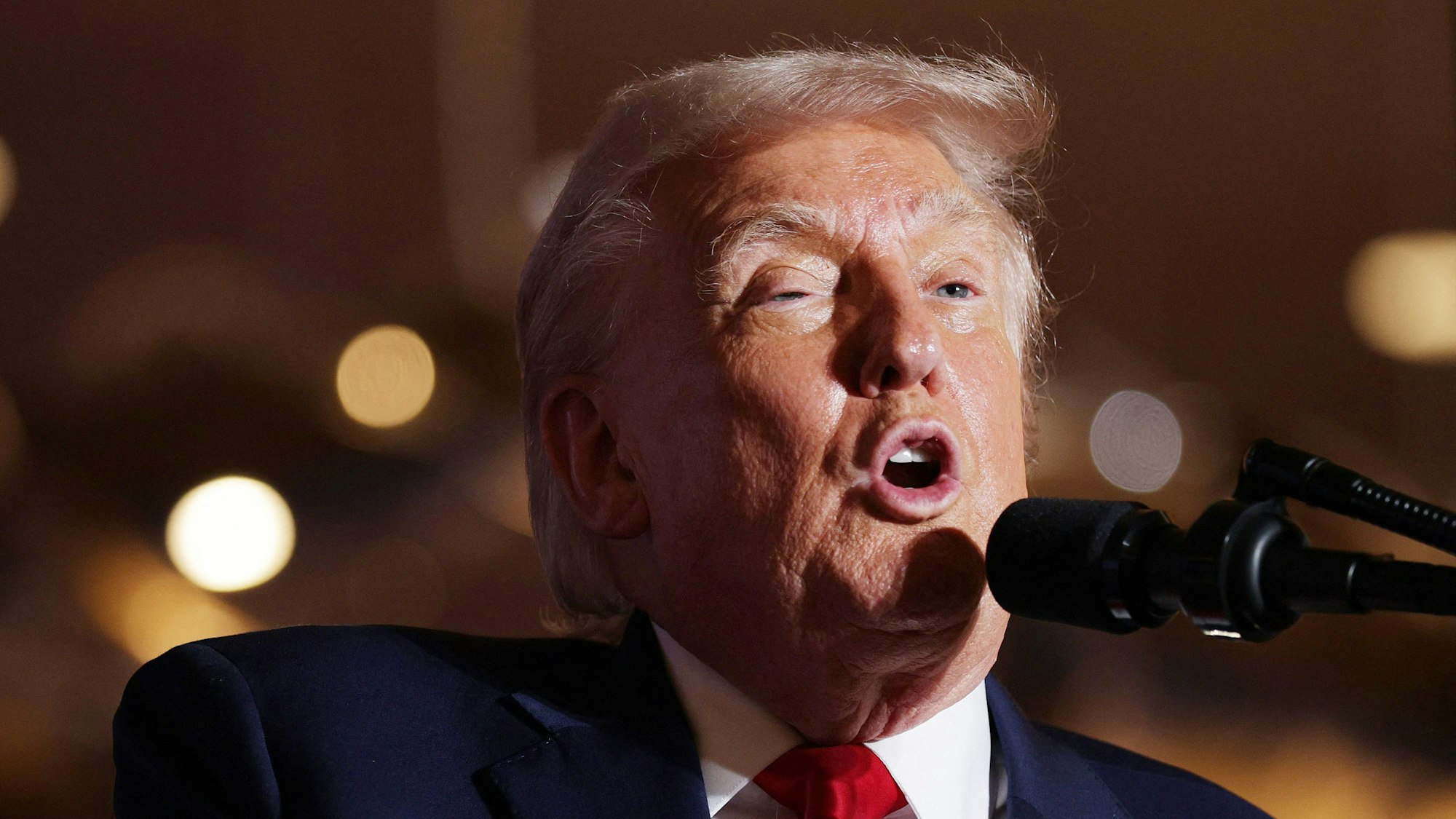 US-Präsident Donald Trump am Dienstag bei einem Auftritt im Mount Airy Casino Resort in Mount Pocono im US-Bundesstaat Pennsylvania. (Archivbild)