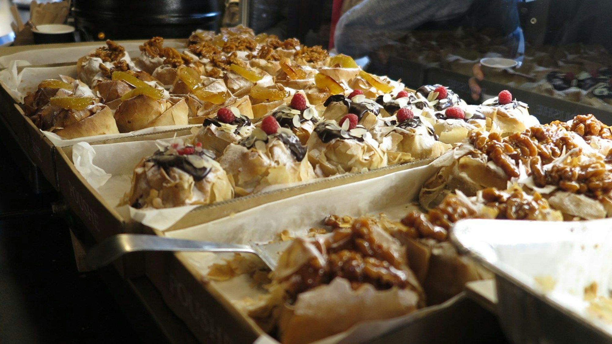 Das Bild zeigt verschiedene Strudel im Strudelhaus „Poushe“.