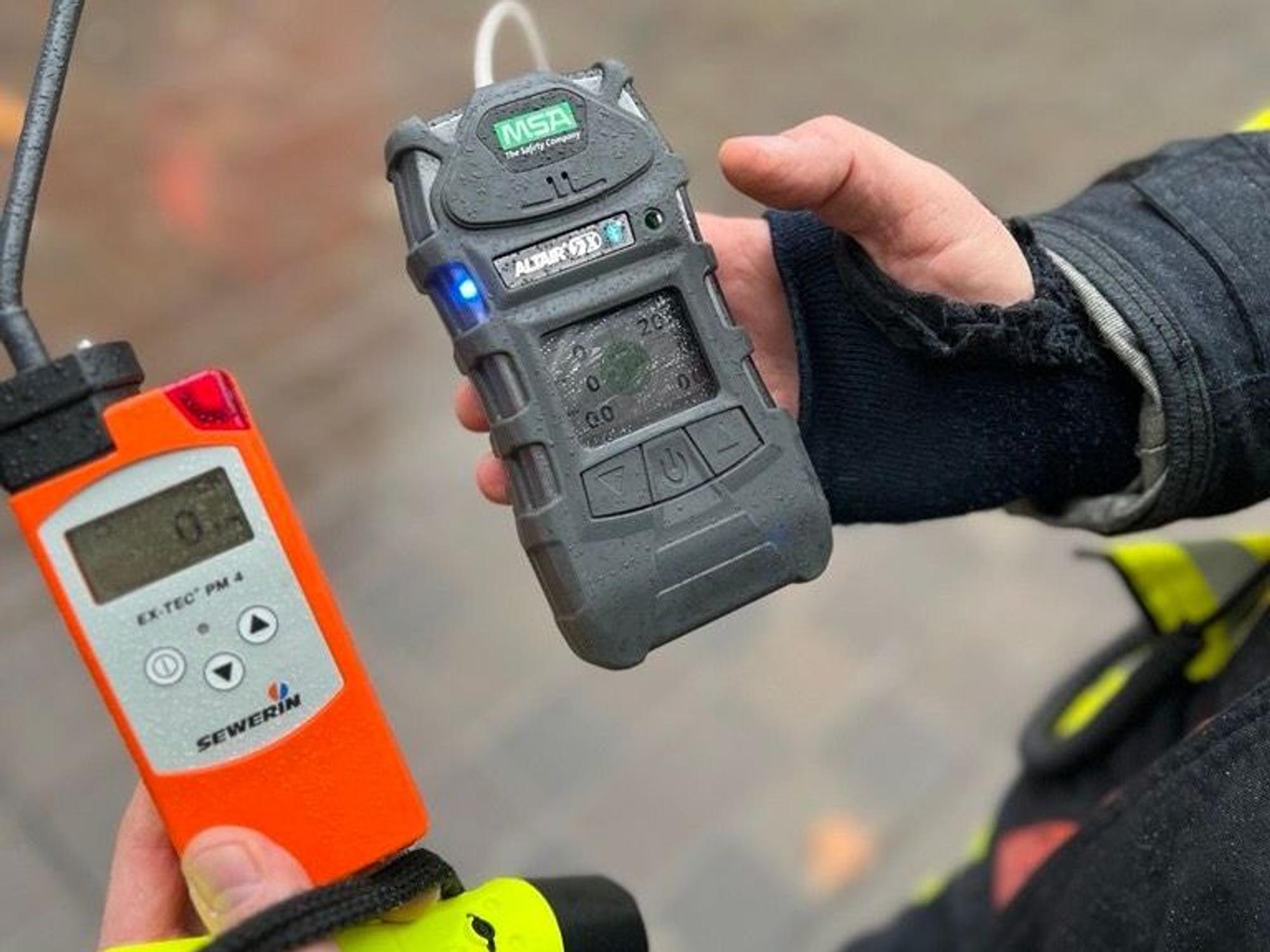 Die Gas-Messgeräte zeigen keine erhöhten Werte an.