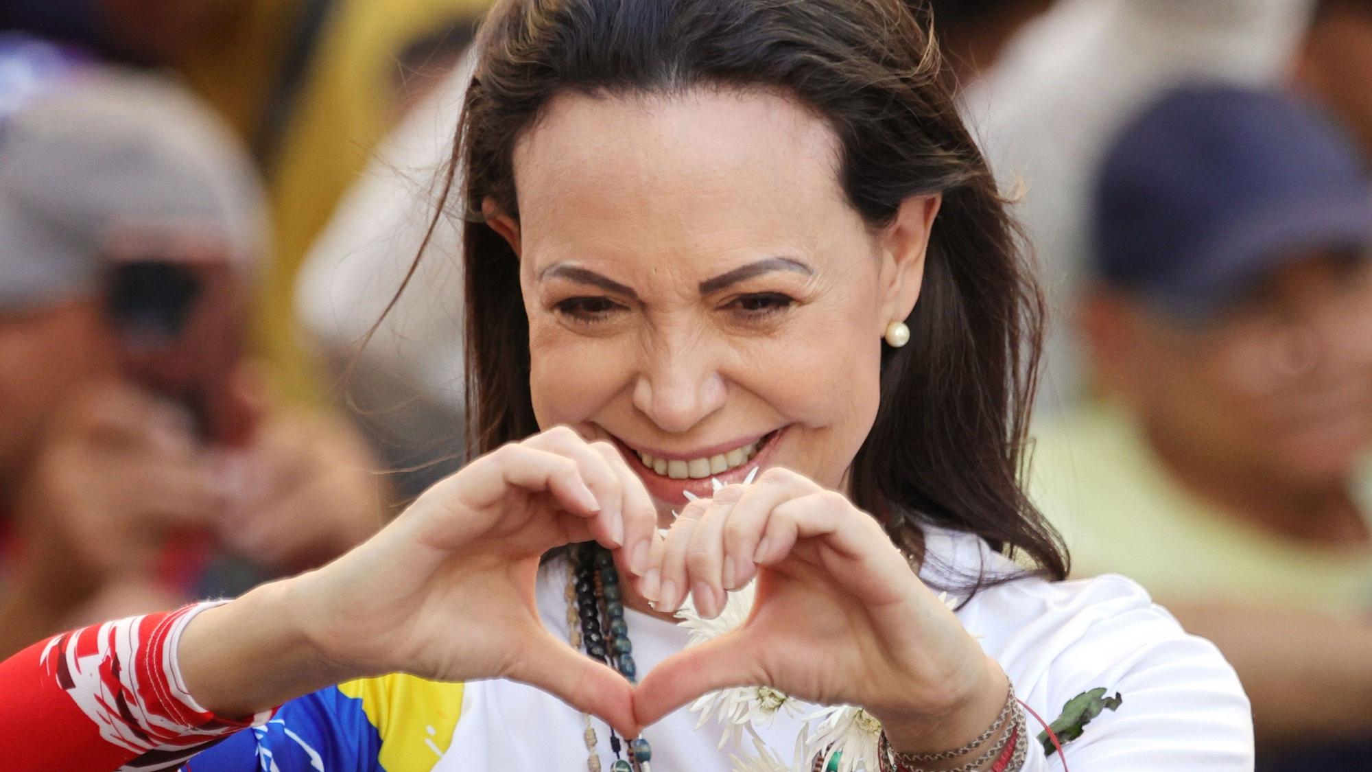 Maria Corina Machado nimmt den Preis in Olso nicht selbst entgegen, wird aber wohl vor Ort sein. (Archivbild)
