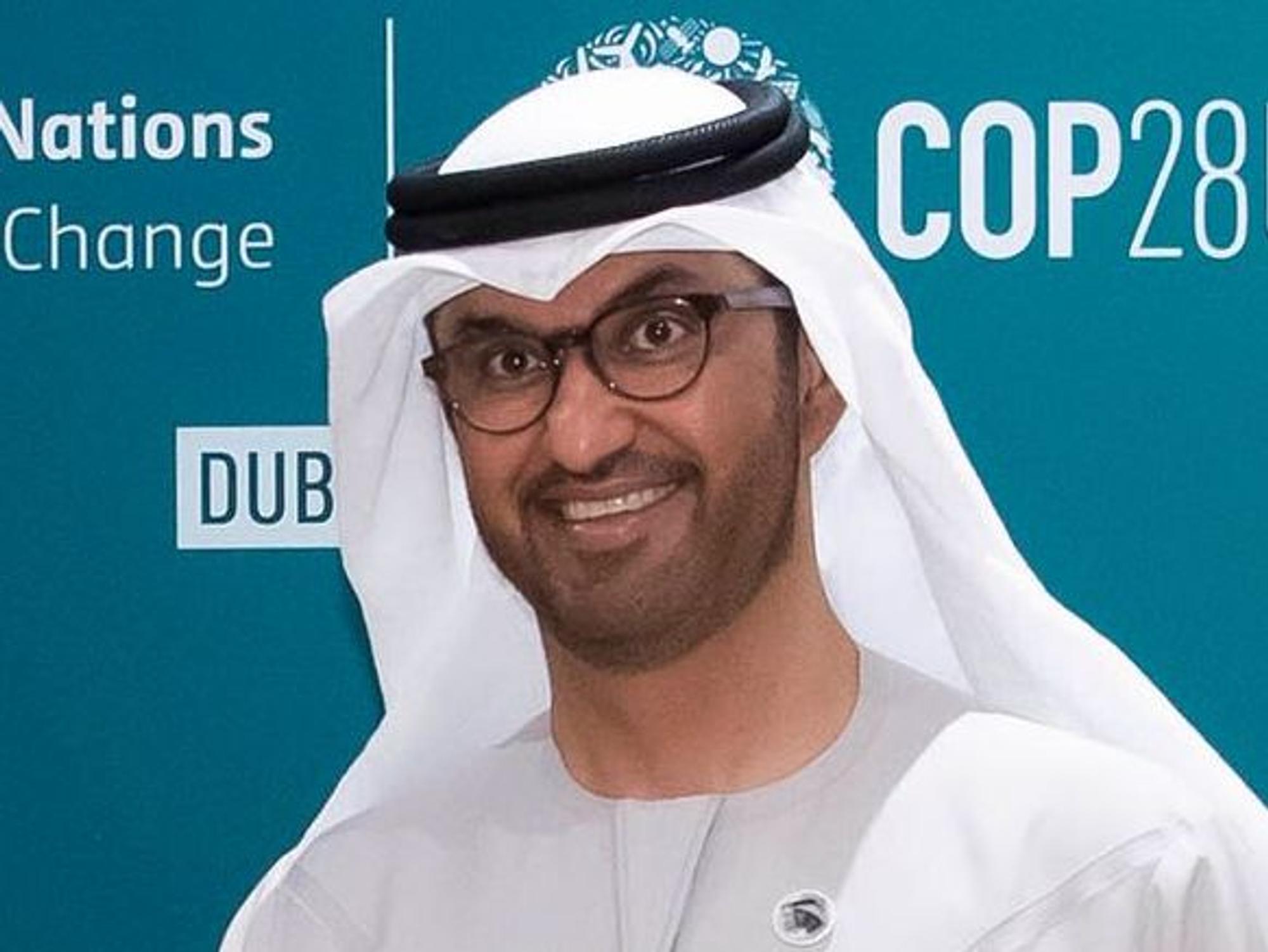 Sultan Ahmed Al Jaber bei einem Auftritt als Präsident der COP28.