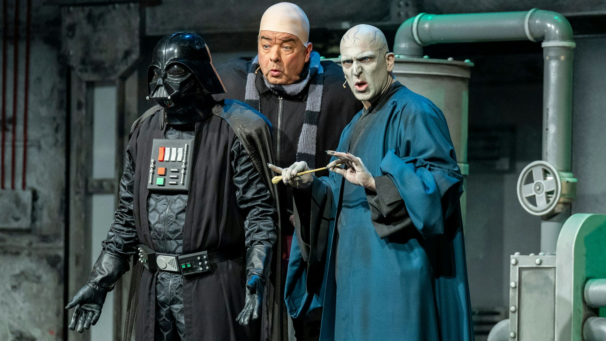 10.12.2025, Köln: Die Premiere der Stunksitzung im E-Werk.
Im Bild „Tech Bros.“
Foto: Michael Bause