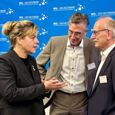 Mona Neubaur, Michael Frank und Norbert Gober