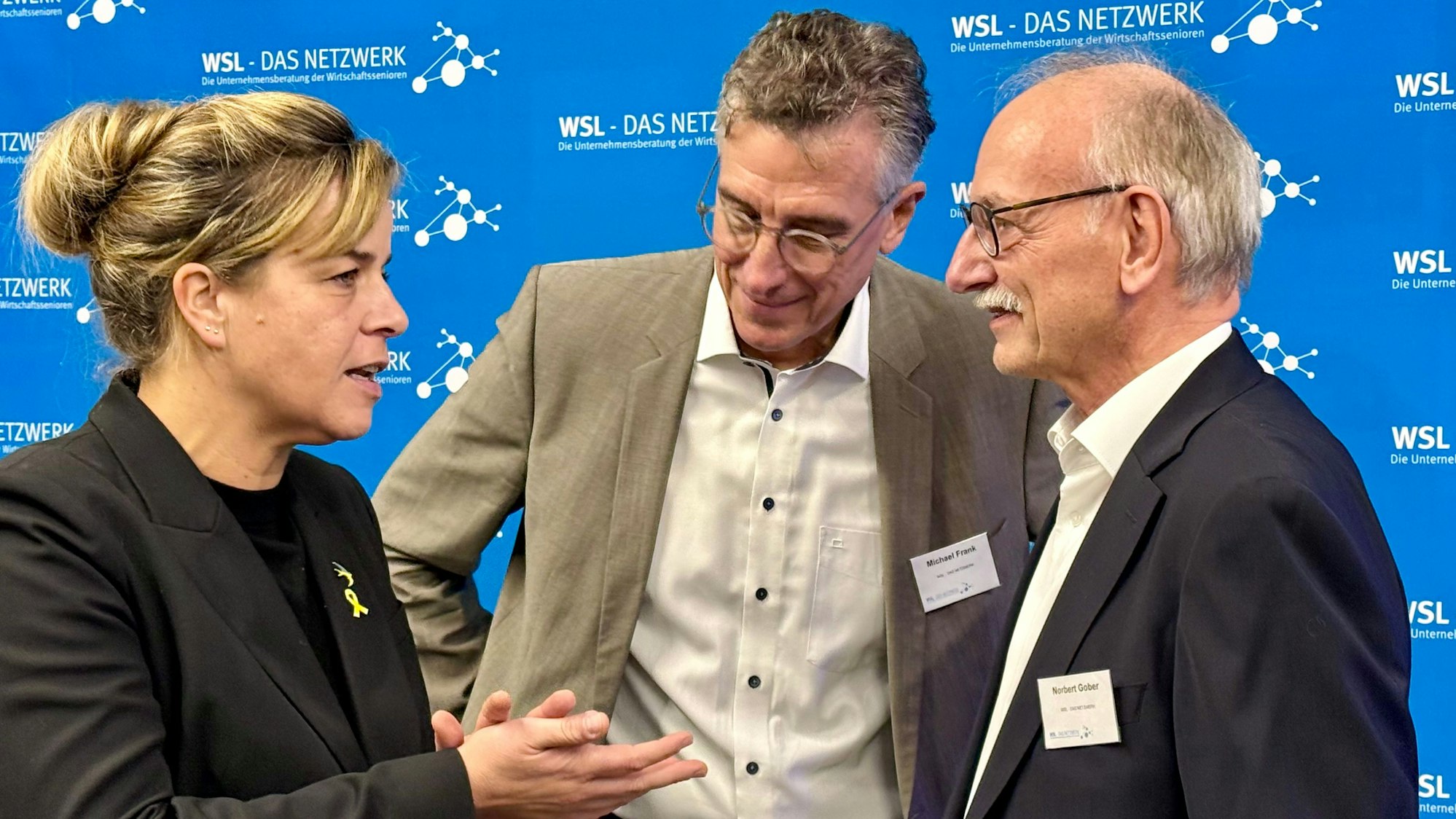 Mona Neubaur, Michael Frank und Norbert Gober