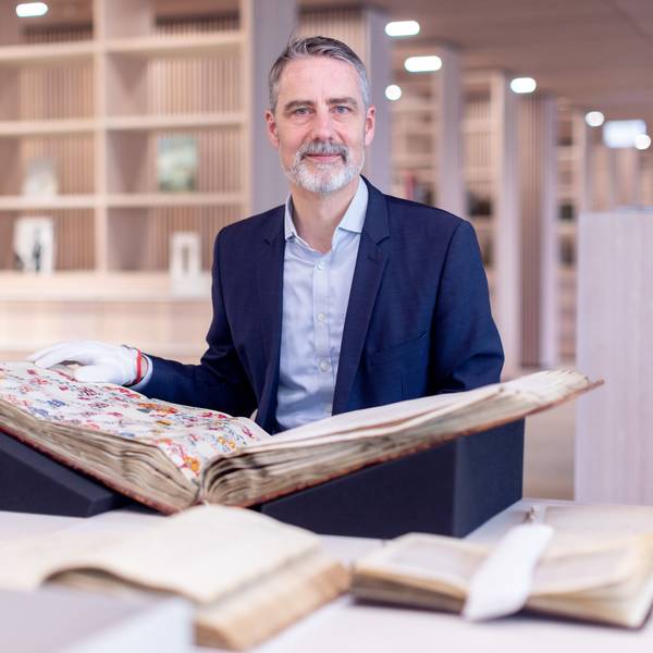 Ulrich Fischer, neuer Leiter des Historischen Archivs in Köln, porträtiert im Historischen Archiv der Stadt Köln.