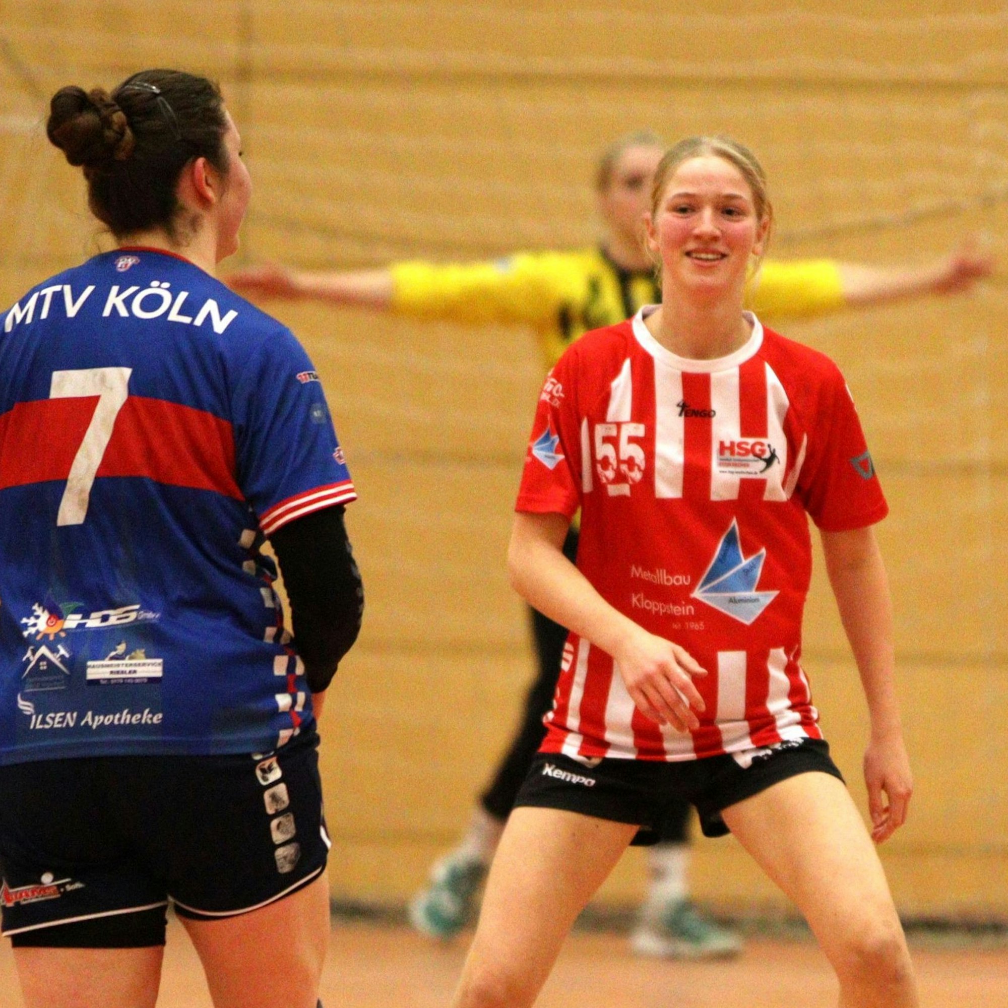 Linda Seipel kann ihre Freude nach ihrem ersten Tor nicht verbergen.