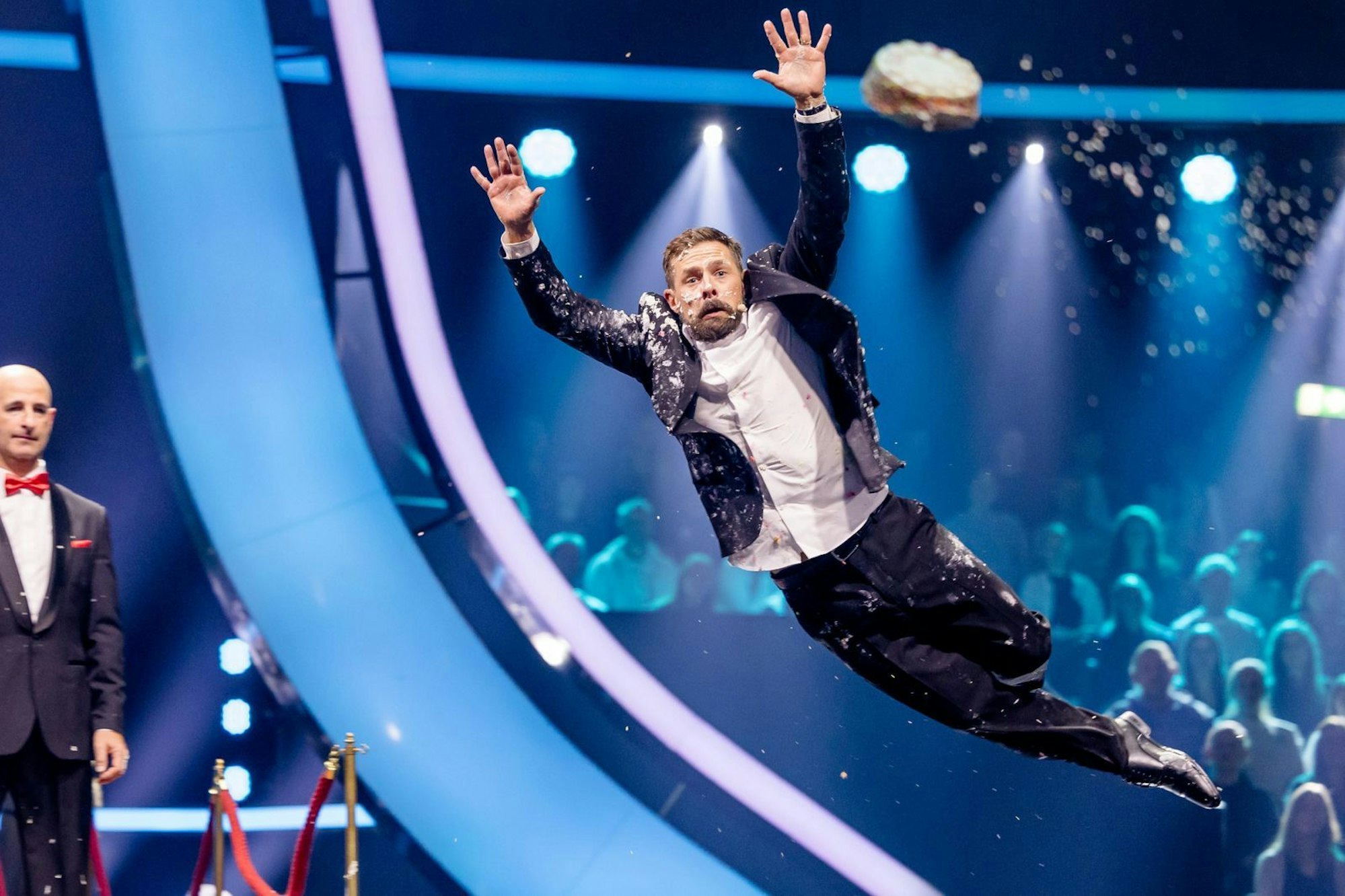 Bei den Studiospielen ist noch mal voller Einsatz gefragt. (Bild: Joyn / Nadine Rupp)