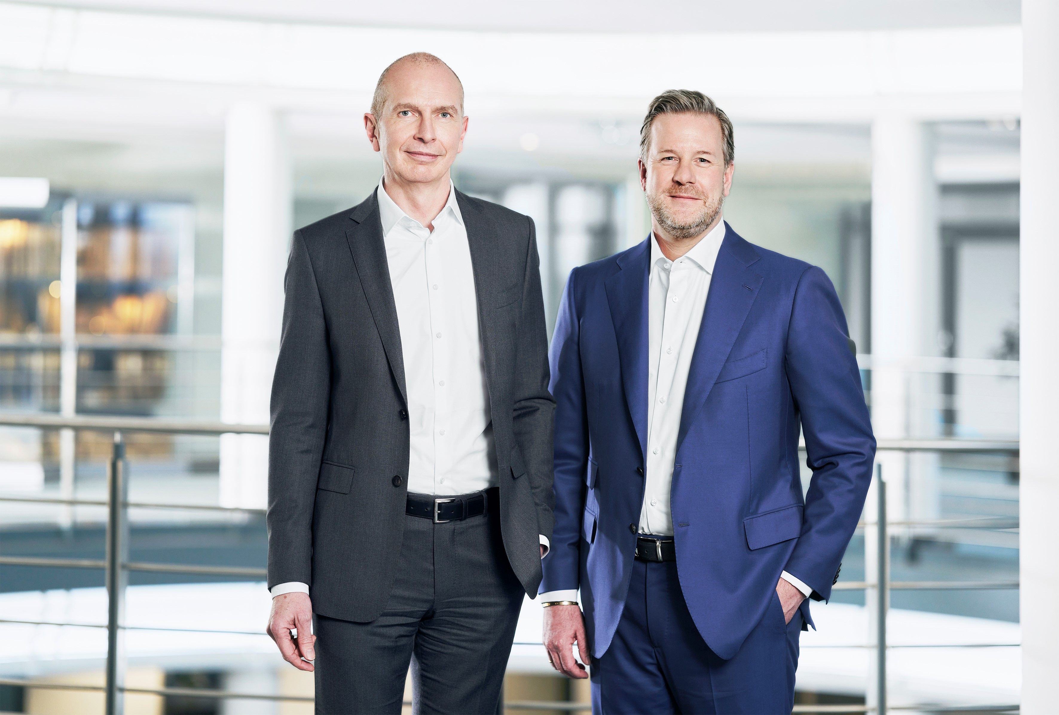 Porträt der Co-Vorstandsvorsitzenden der Barmenia-Gothaer Andreas Eurich und Oliver Schoeller.