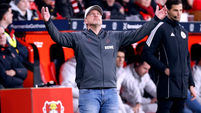 KWASNIOK Lukas Trainer Team 1.FC Koeln DFL Bundesliga Saison 2025-2026 Spiel Bayer 04 Leverkusen - 1.FC Koeln 2 : 0 am 13.12. 2025 in Leverkusen DFL REGULATIONS PROHIBIT ANY USE OF PHOTOGRAPHS as IMAGE SEQUENCES and/or QUASI-VIDEO *** KWASNIOK Lukas Coach Team 1 FC Koeln DFL Bundesliga Season 2025 2026 Match Bayer 04 Leverkusen 1 FC Koeln 2 0 on 13 12 2025 in Leverkusen DFL REGULATIONS PROHIBIT ANY USE OF PHOTOGRAPHS as IMAGE SEQUENCES and or QUASI VIDEO Copyright: xLacixPerenyix