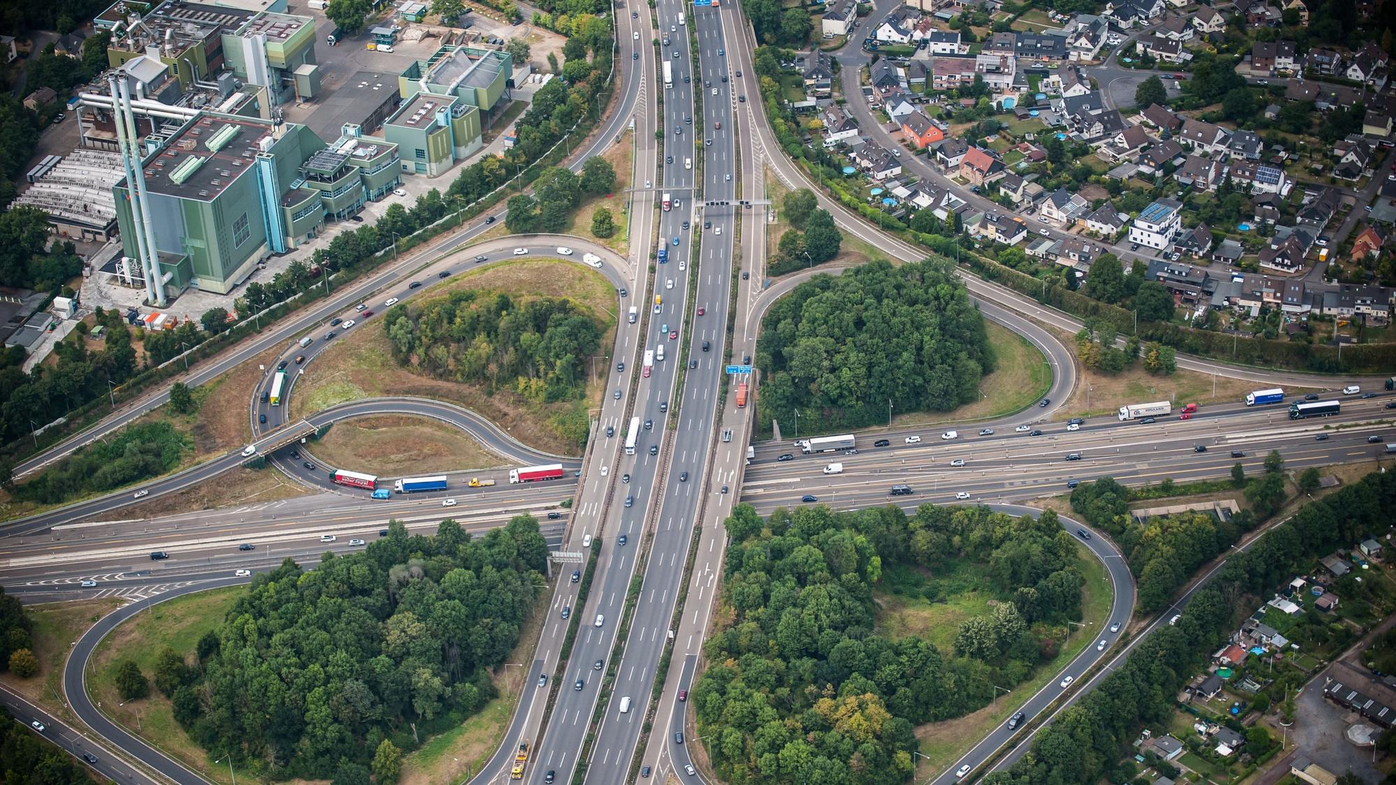 Autobahnkreuz leverkusen, A1, A3
