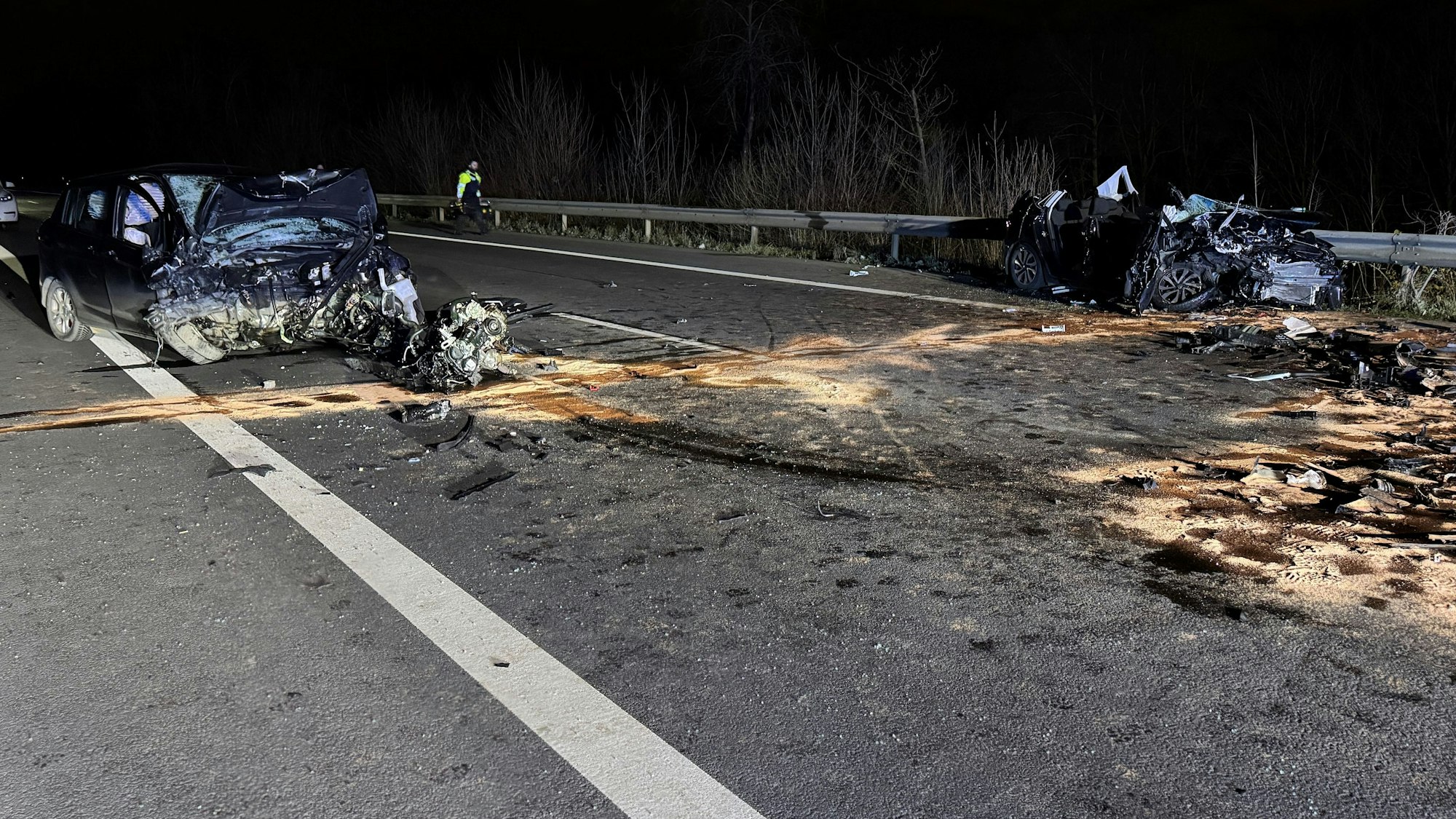 Das Bild zeigt die Unfallstelle auf der L279.