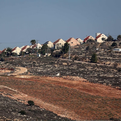 A general view of the Israeli the Esh Kodesh outpost in the occupied West Bank on Decmeber 14, 2025. (Photo by Zain JAAFAR / AFP)