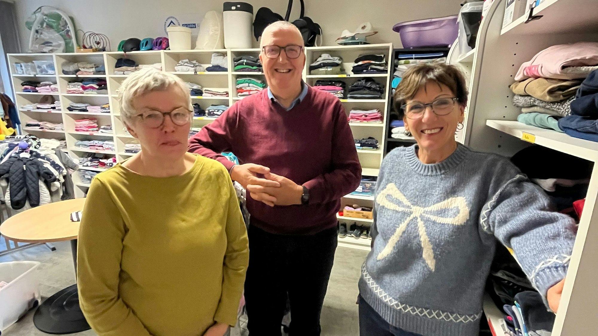 Almuth Turkowski, Bruno Bermes und Petra Hardt stehen dem Kinderschutzbund Leverkusen vor