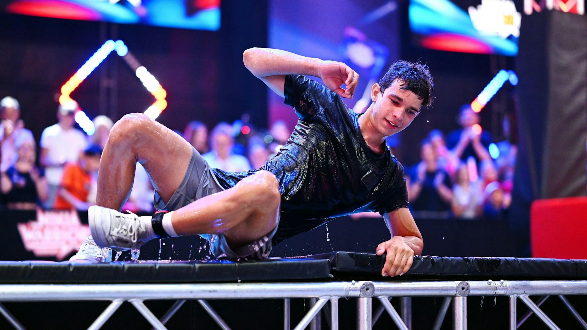 Jonas Moritz aus Bornheim im Finale bei „Ninja Warrior Germany“.